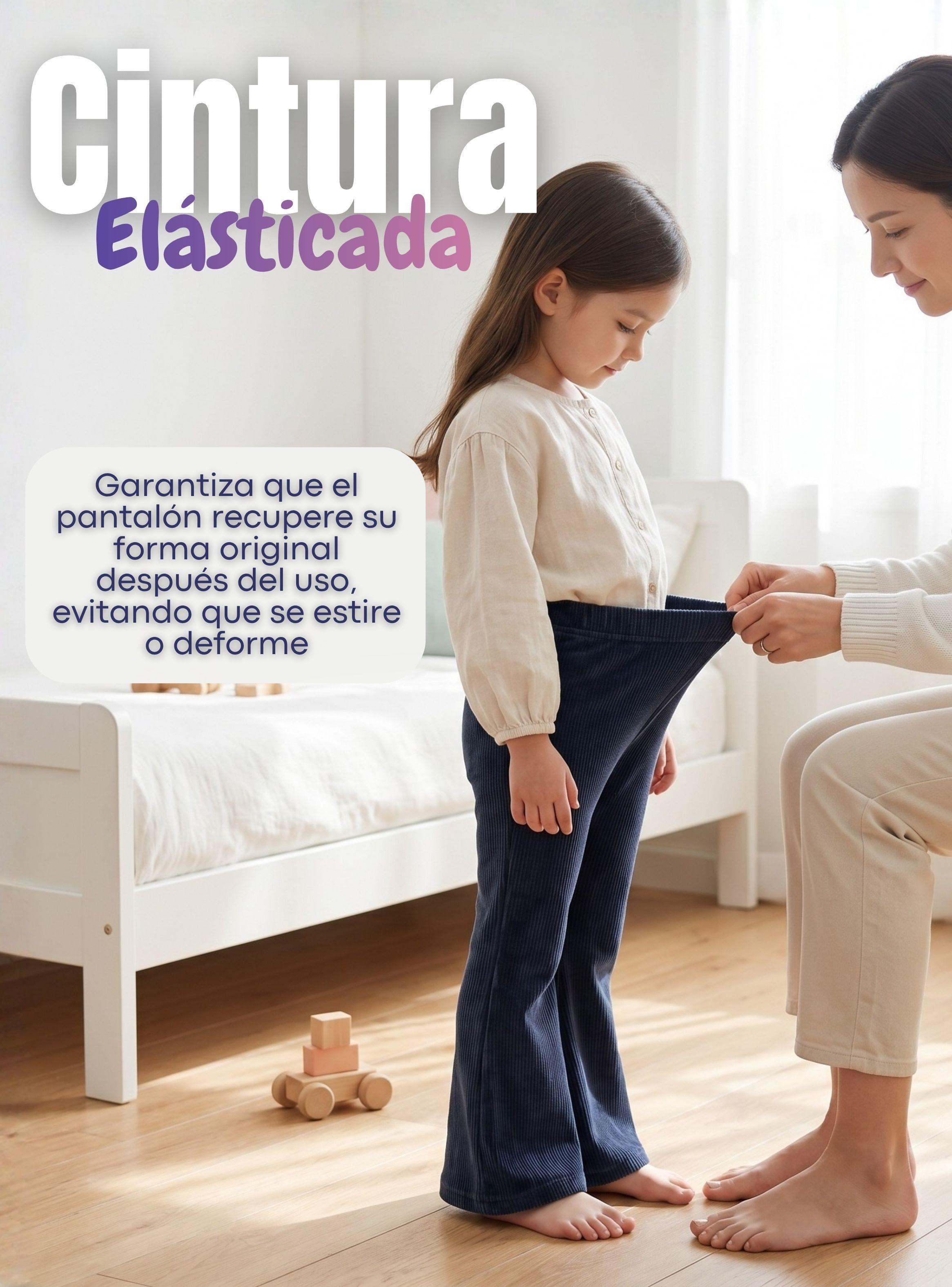 Pantalón Palazzo Niña Polar Con Chiporro Calza Elasticada Térmica Navy Blue-7