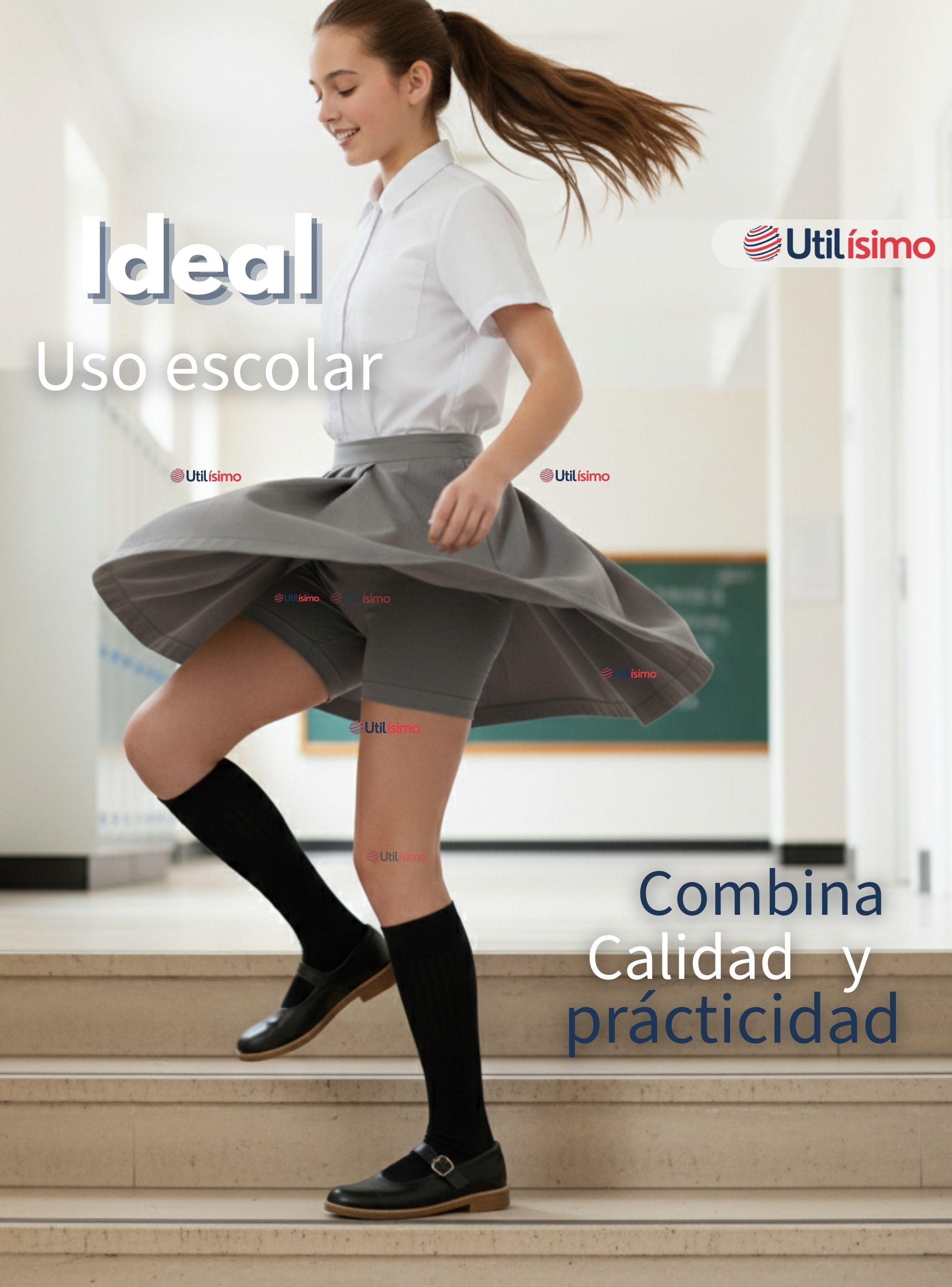 Calza Corta Escolar Gris Pata Deportivas Juvenil-2