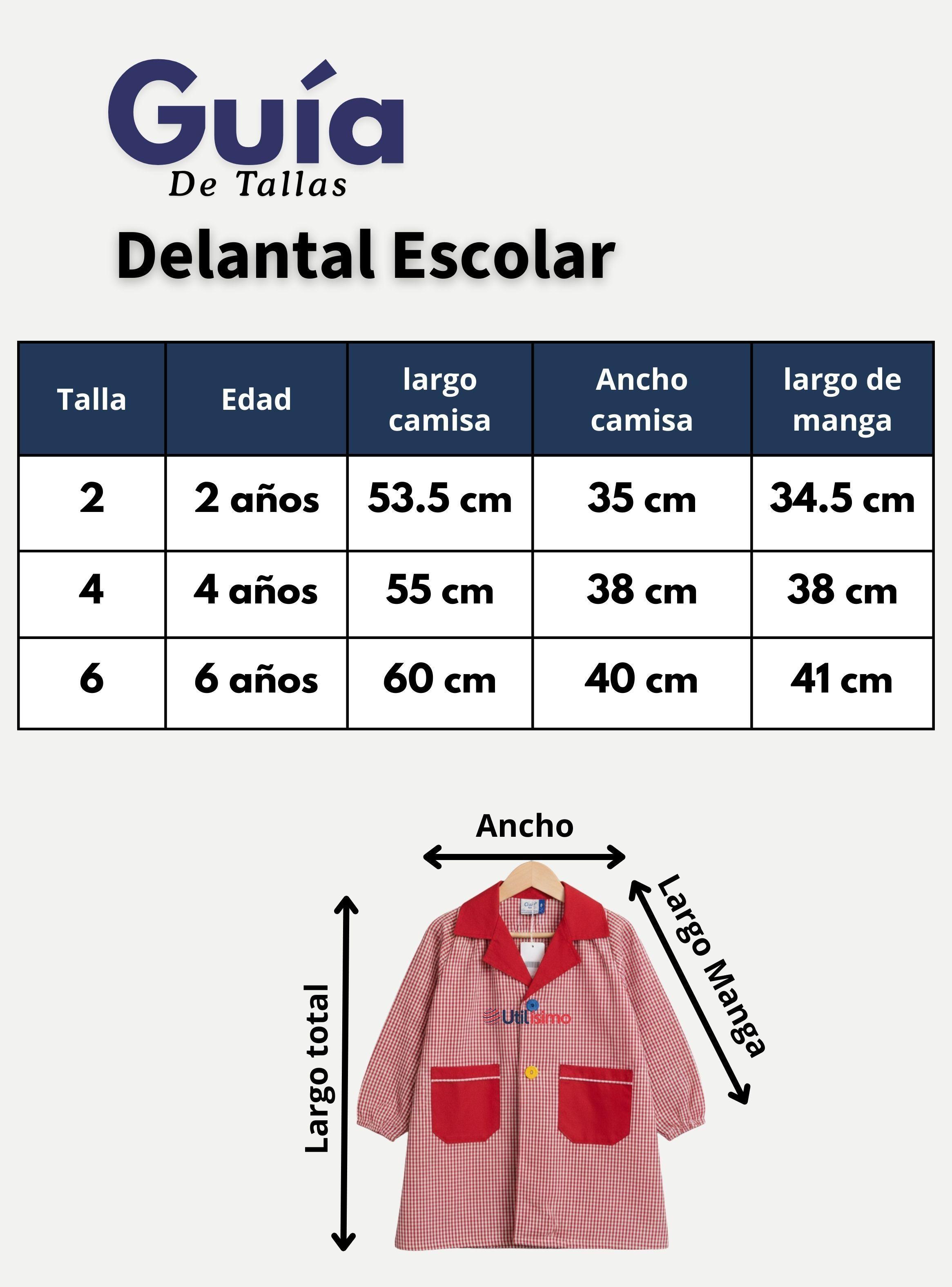 Delantal de Párvulo Niño Cotona Escolar Colegio-3