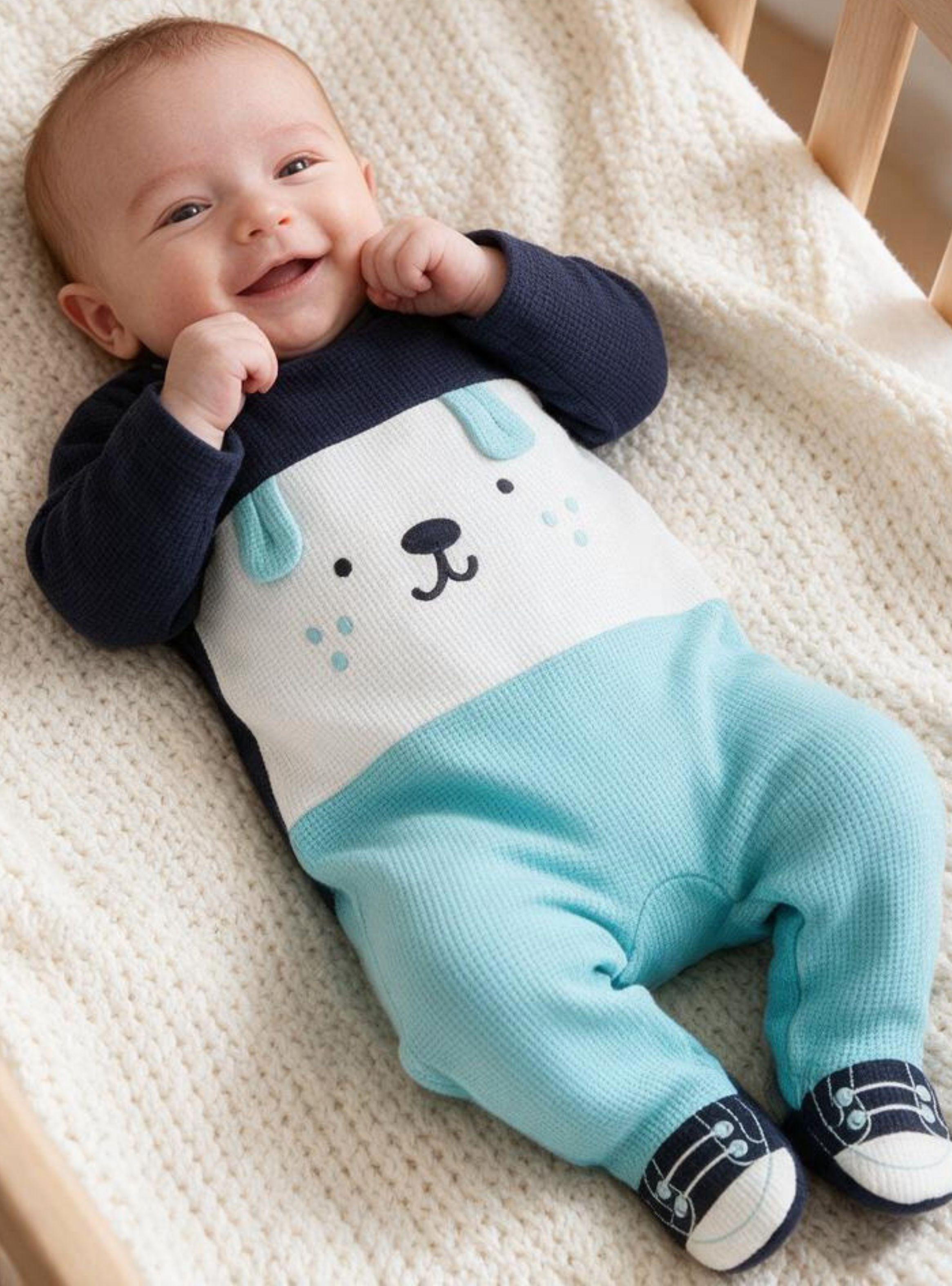 Enterito 100% de Algodón Bebé Niño Tedmimak-0