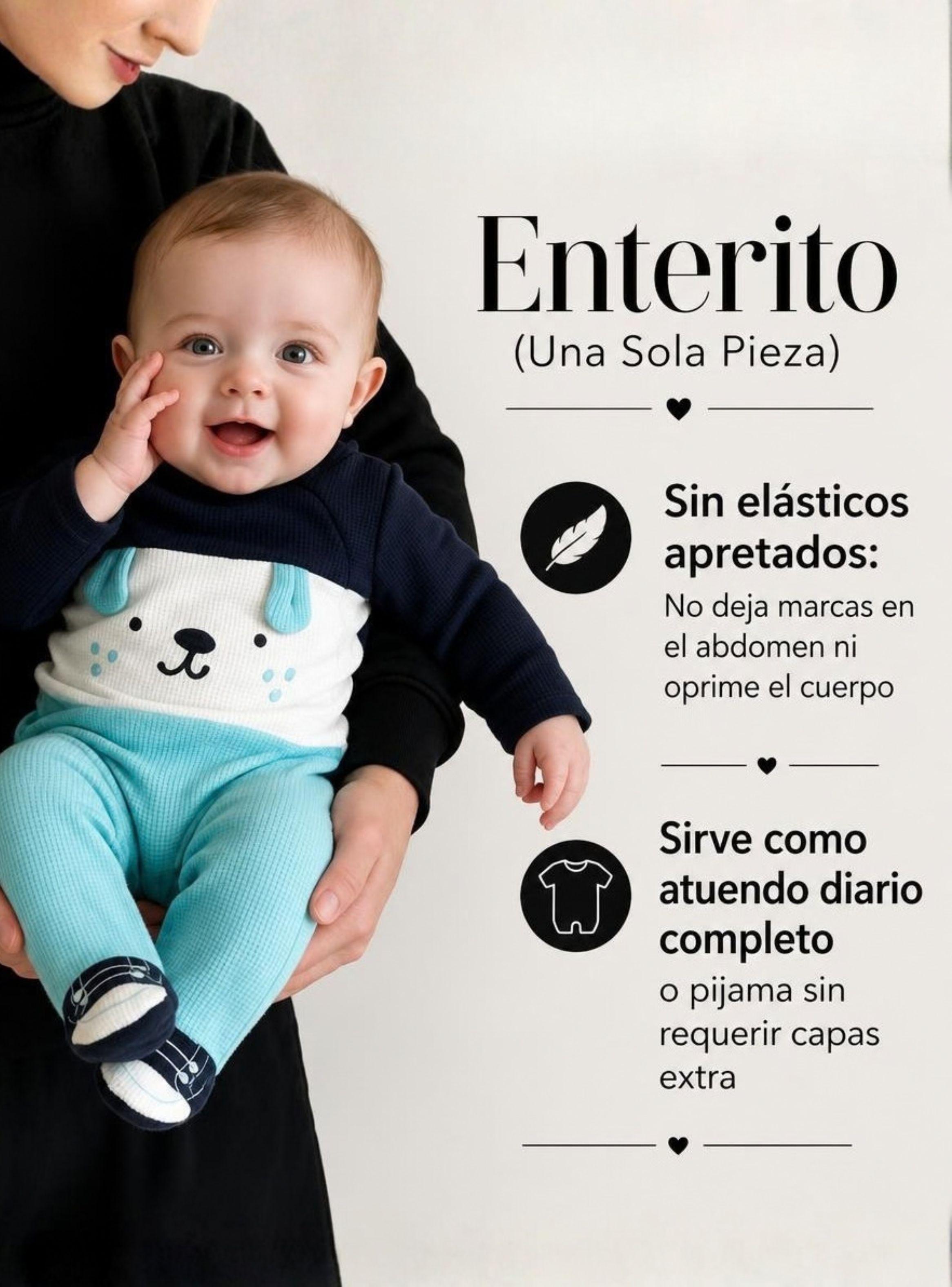 Enterito 100% de Algodón Bebé Niño Tedmimak-5