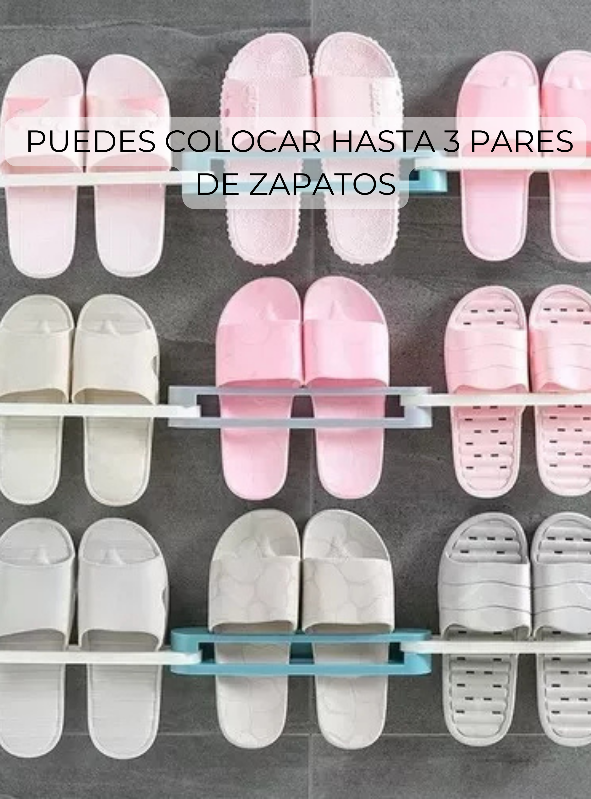 Organizador De Pared Plegable Zapatos O Toallero 3 En 1-7