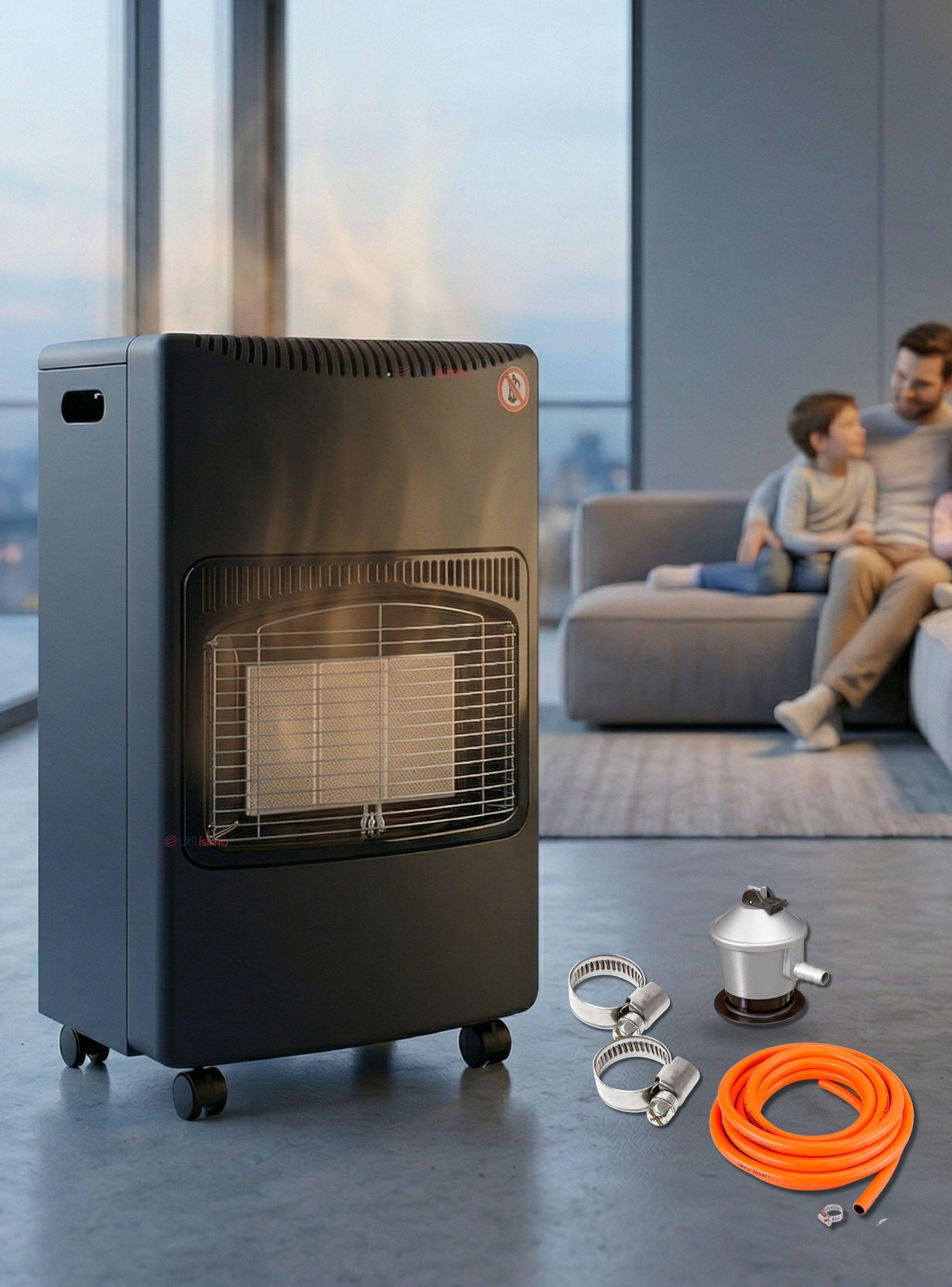 Estufa A Gas Licuado 5kg A 15kg Calefactor Plegable Interior Exterior + Accesorios-0