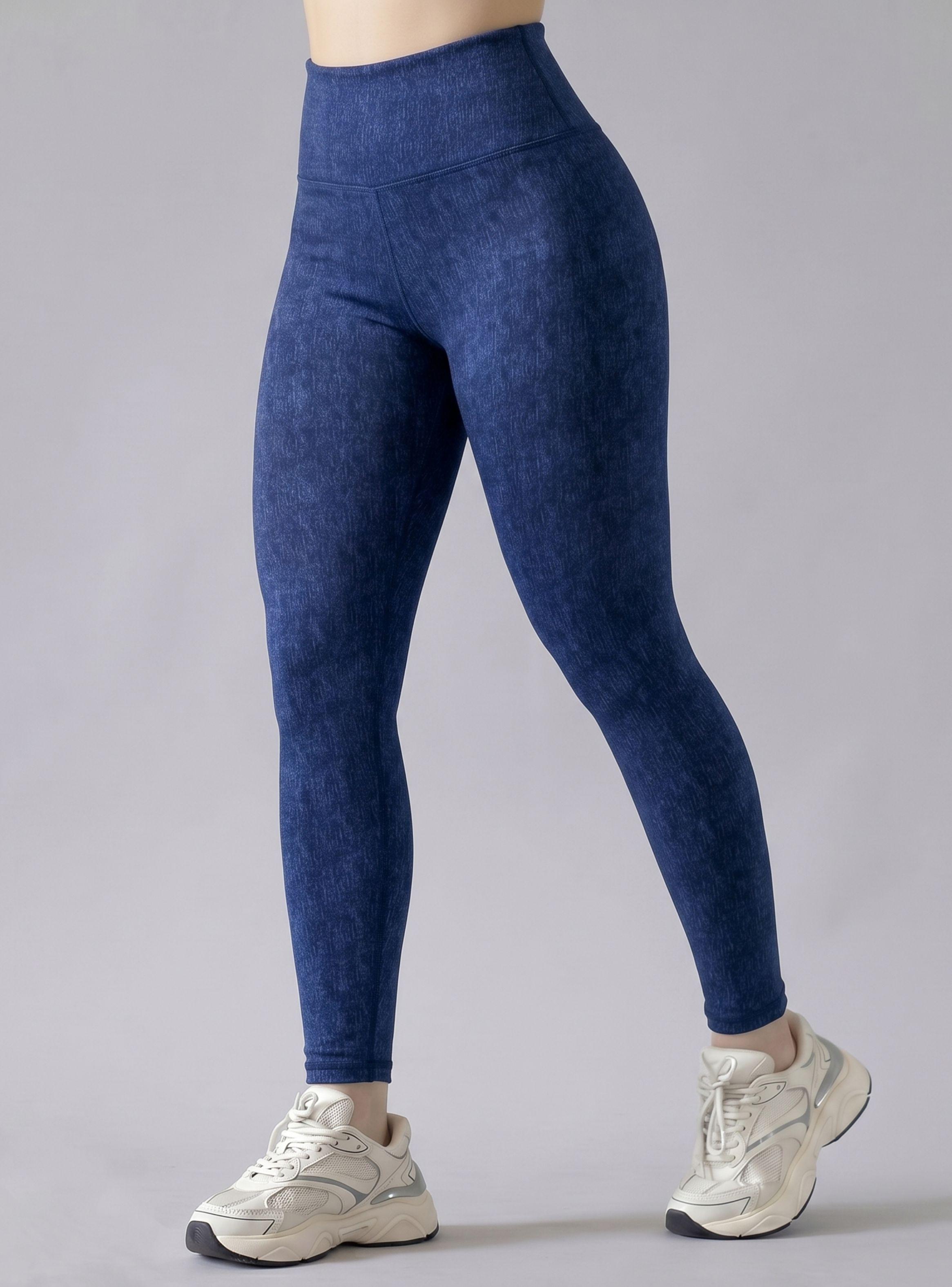 Calza Polar Con Chiporro Térmica Mujer Elásticada de Color Azul Jeans-0