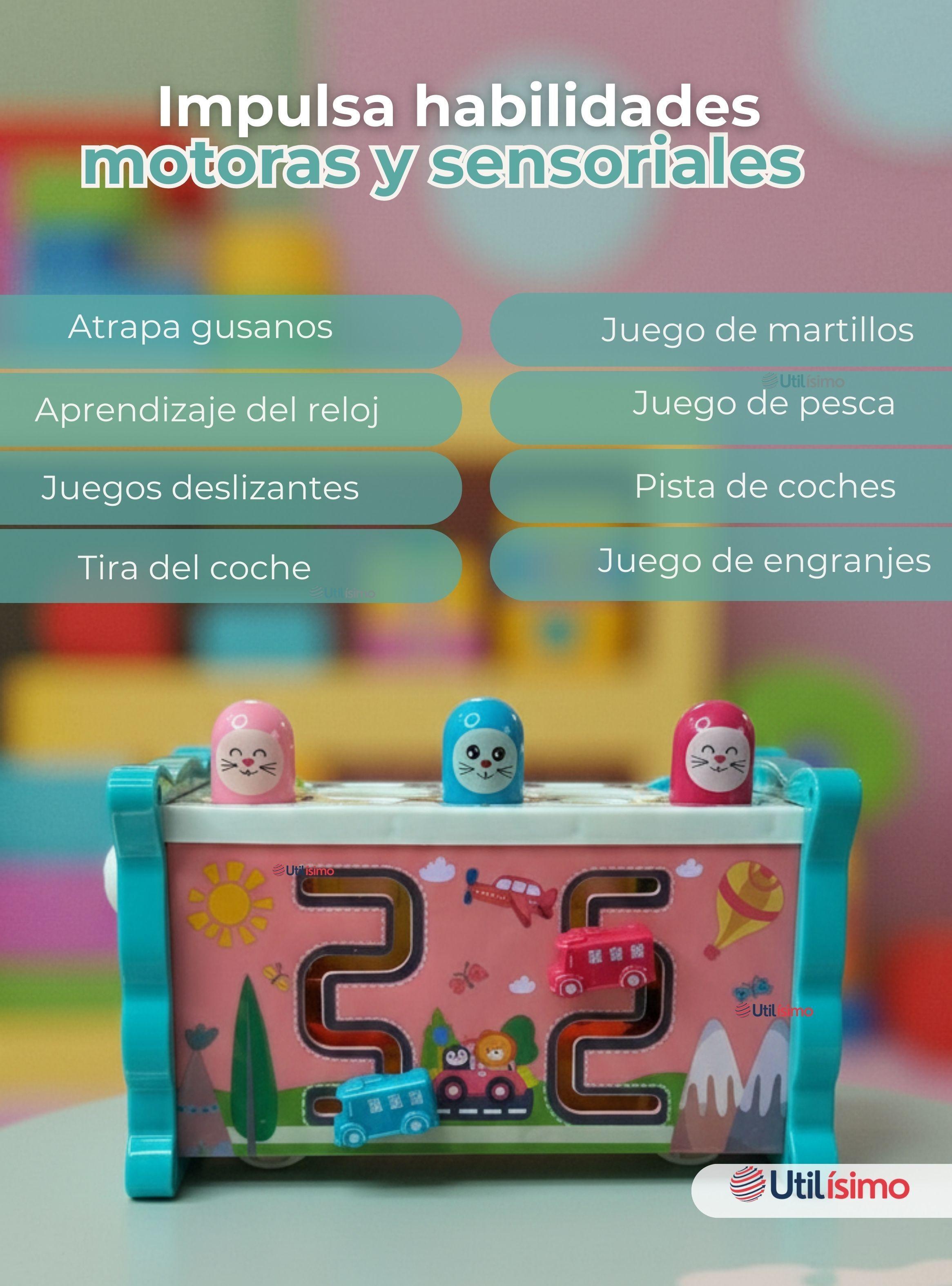 Juguete Tablero Multifuncional 8 En 1 para Bebé Niño o Niña Montessori-5