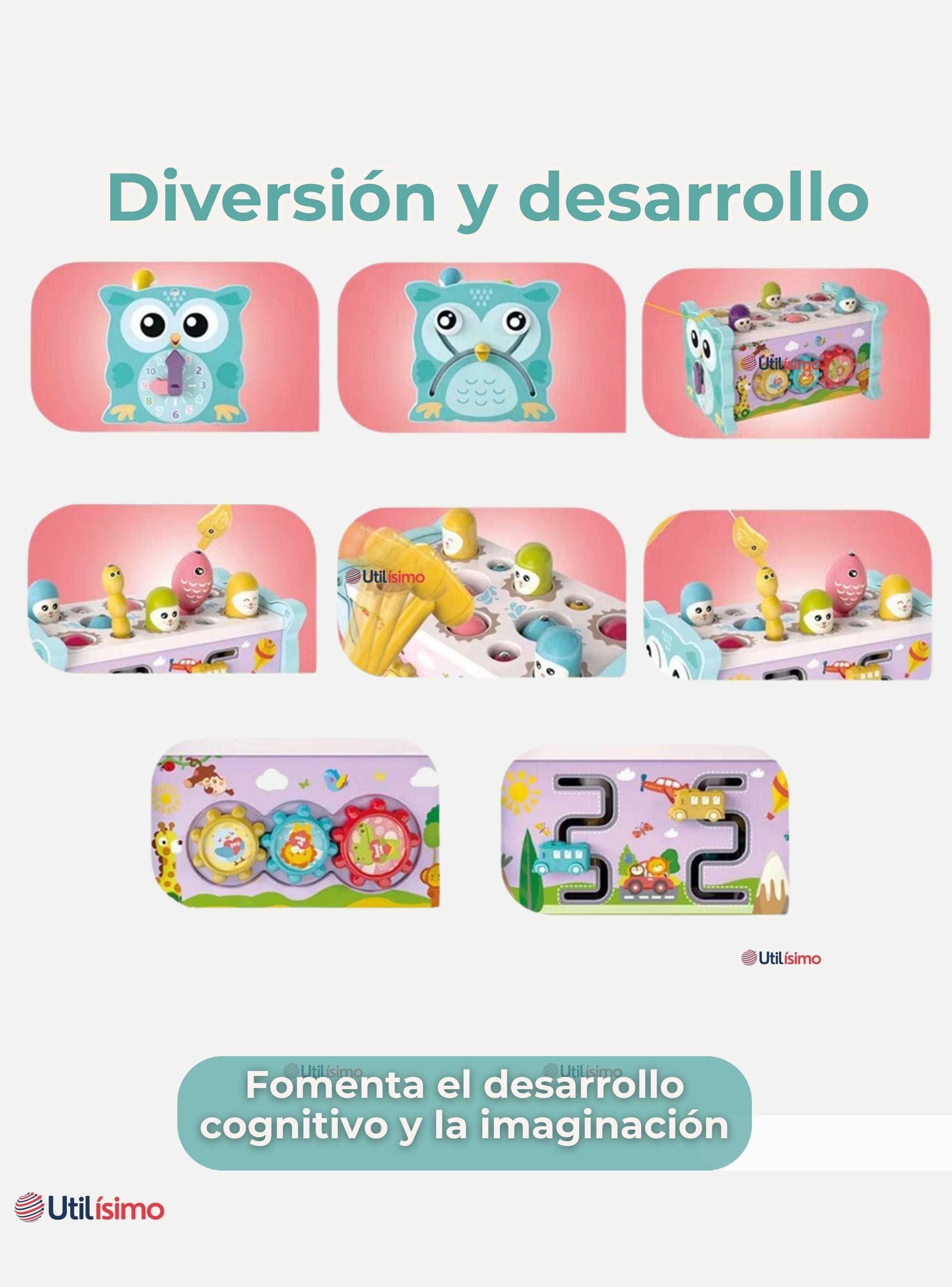 Juguete Tablero Multifuncional 8 En 1 para Bebé Niño o Niña Montessori-6