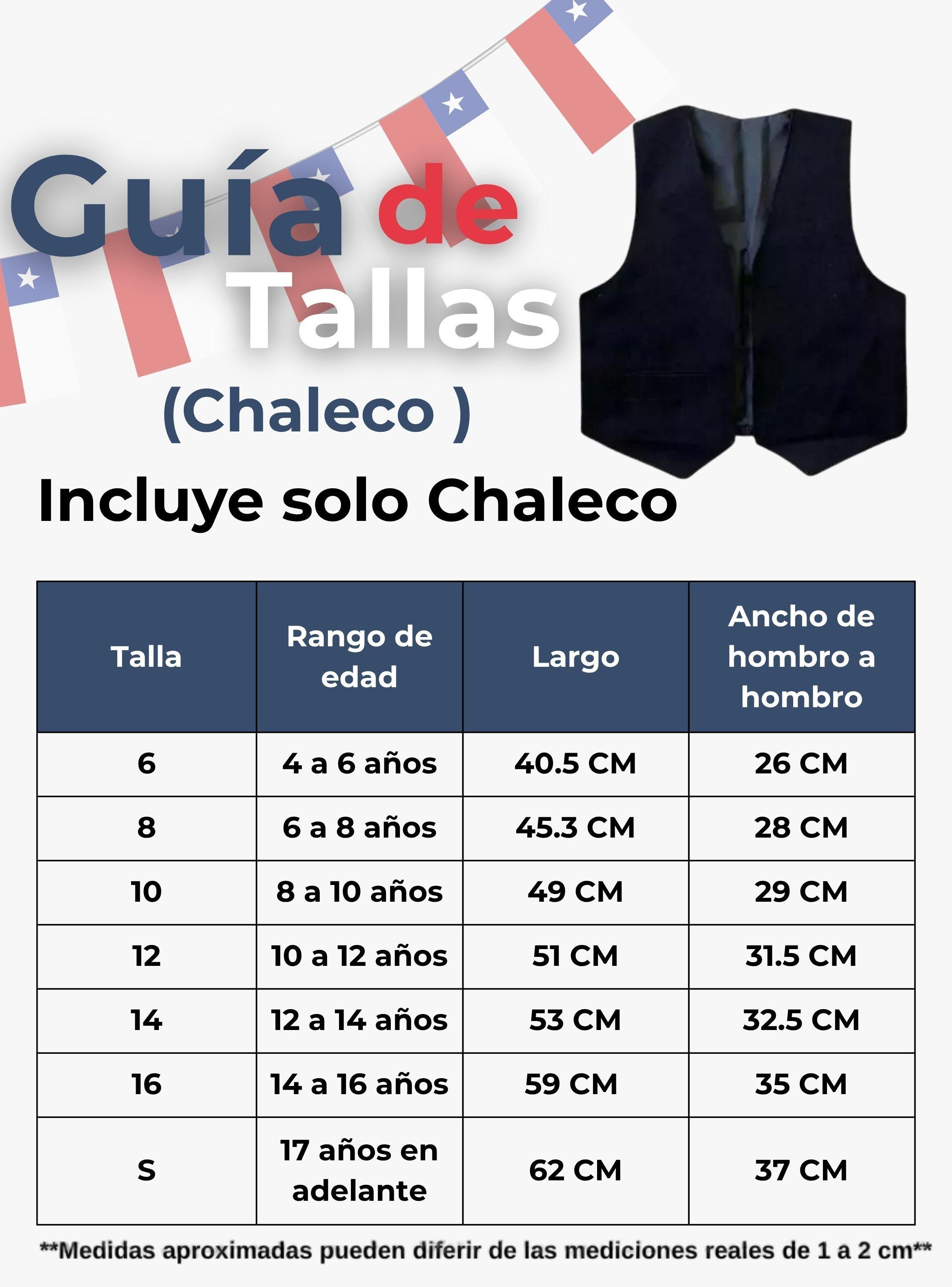 Pack 3 Chaleco Bolero Nortino Niño Juvenil Fiestas Patrias Negro-2