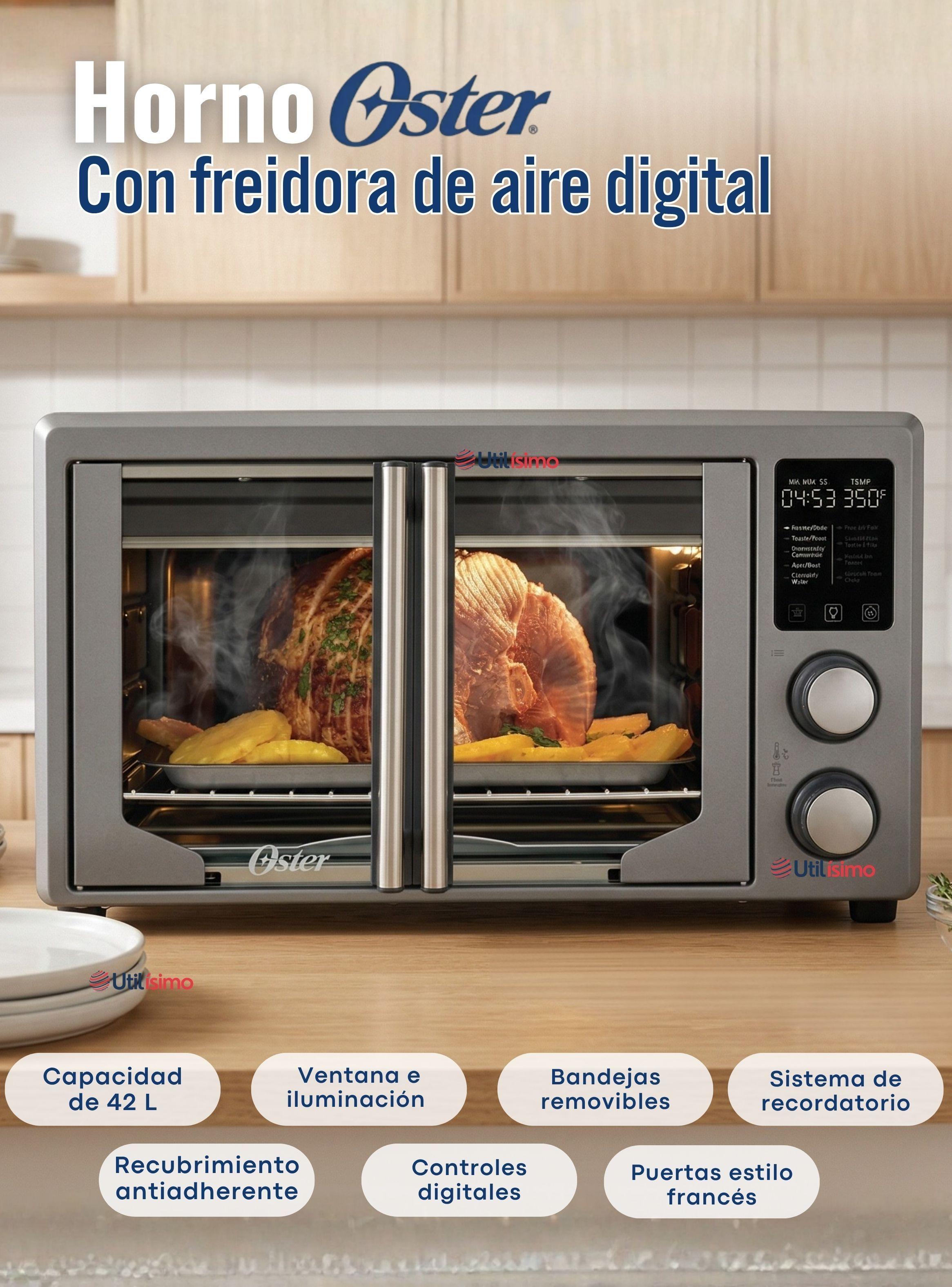 Horno con freidora de aire digital Oster® 42 L,puertas francesas,TSSTTV42FDDAFNS 1700W-3