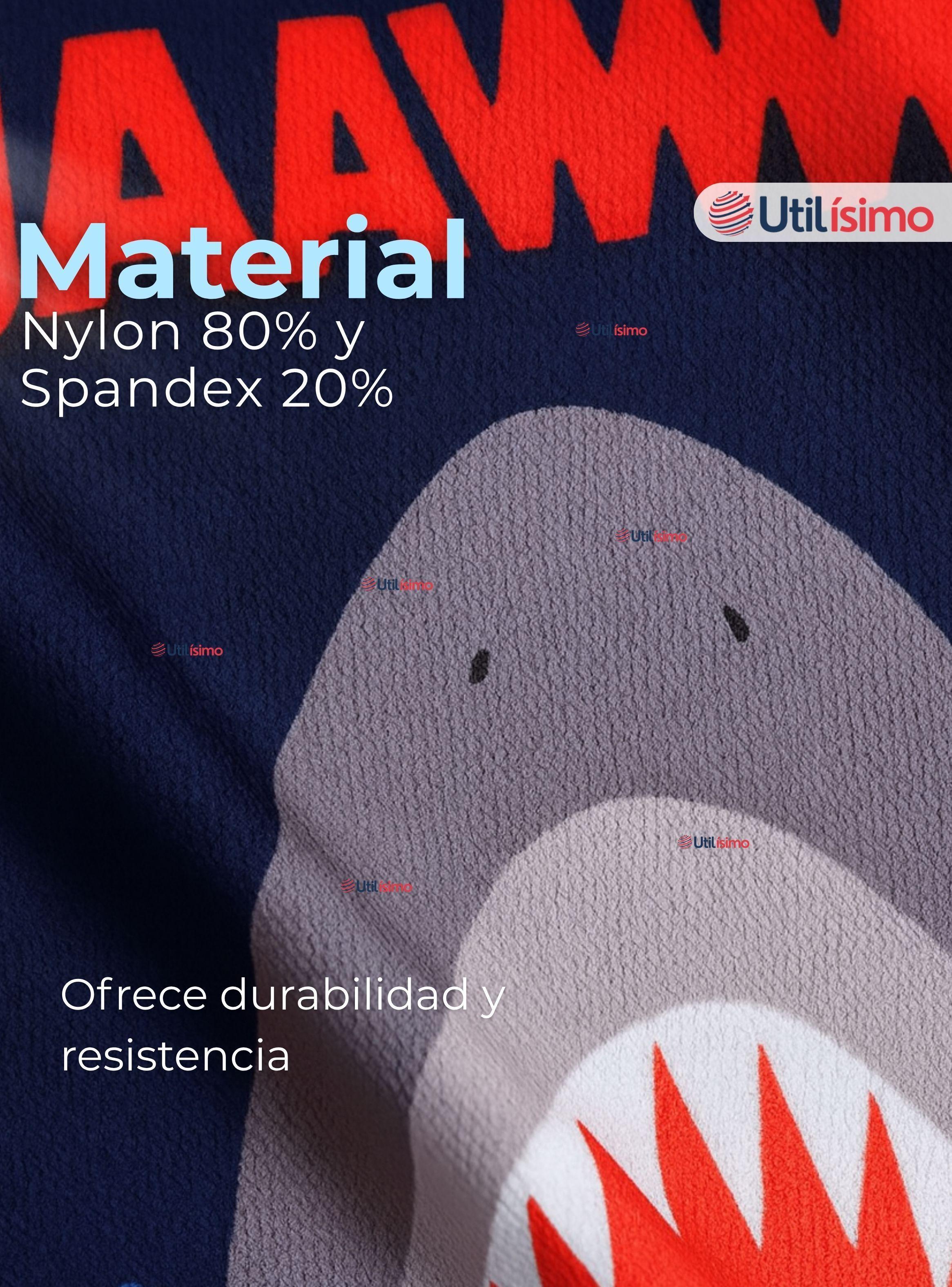 Traje De Baño 2 piezas Manga Larga y Pantalón Corto Niño de 3 a 11 años Blue Shark-5