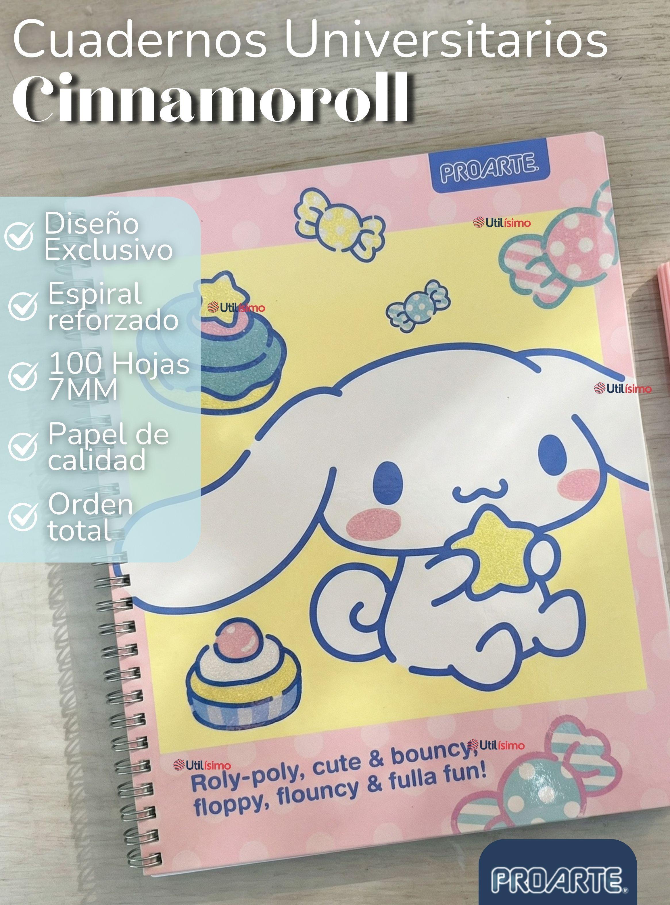 Pack 10 Cuadernos Universitarios Cinnamoroll de 100 Hojas Proarte 7mm Diseños Surtidos-3