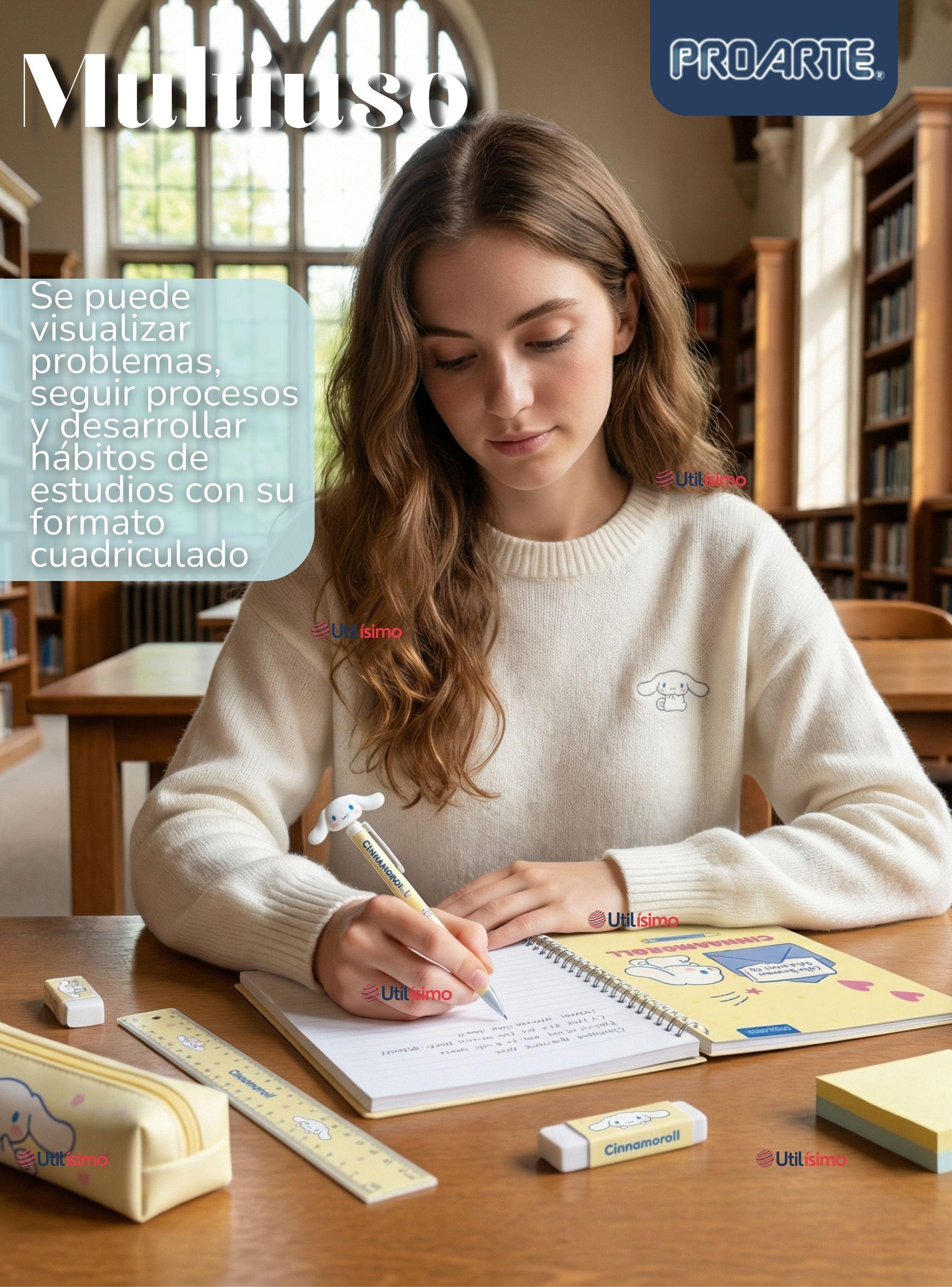 Pack 10 Cuadernos Universitarios Cinnamoroll de 100 Hojas Proarte 7mm Diseños Surtidos-5