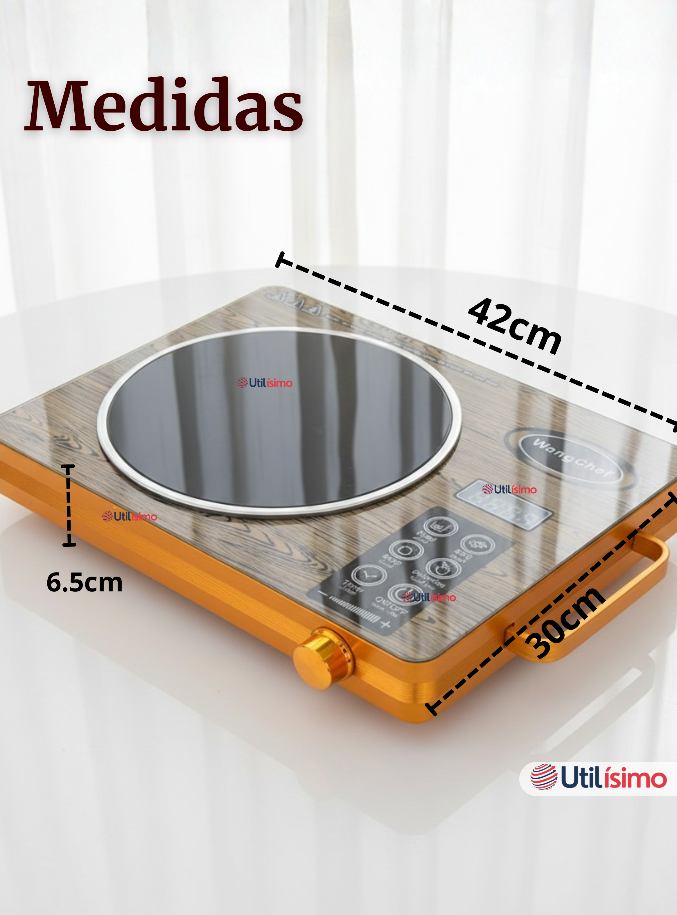 Cocina Eléctrica Cocinilla 3500w de Potencia Encimera 1 Plato Portátil-3