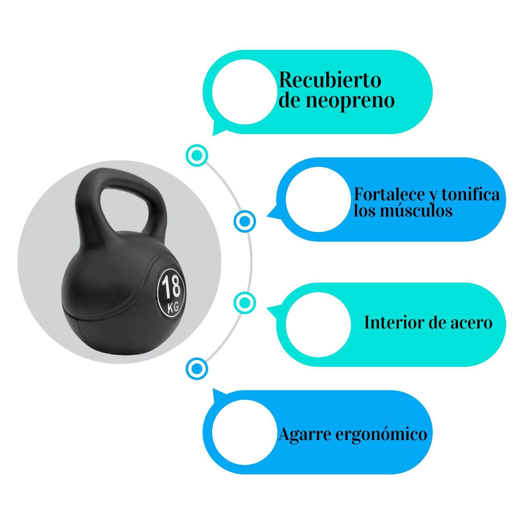 Pesa Rusa 18 Kg Kettlebell Mancuerna Entrenamiento Fitness-4