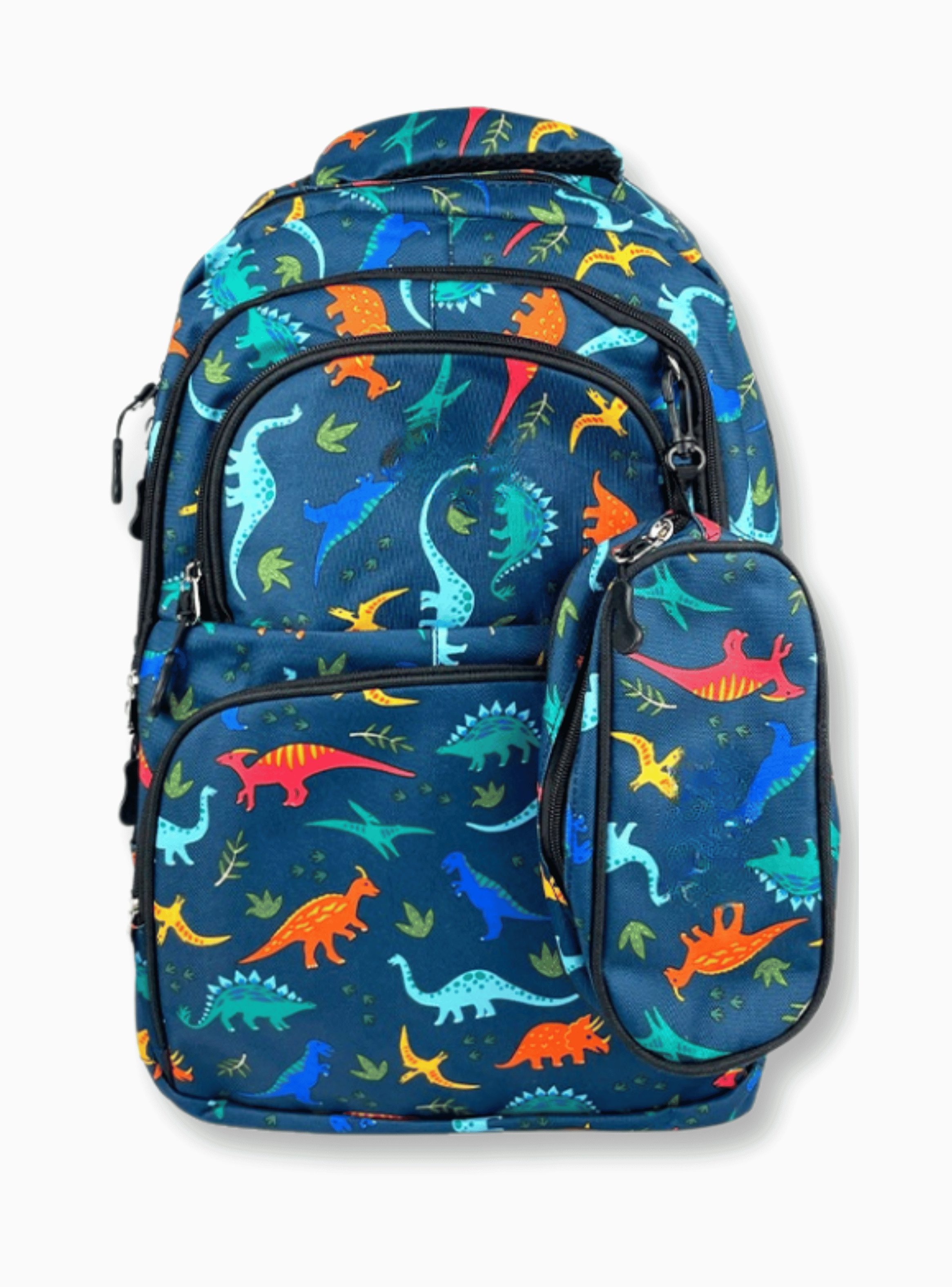  Mochila Con Lonchera Y Estuche 45CM Estampado Full Color Niño Dinosaurs-3