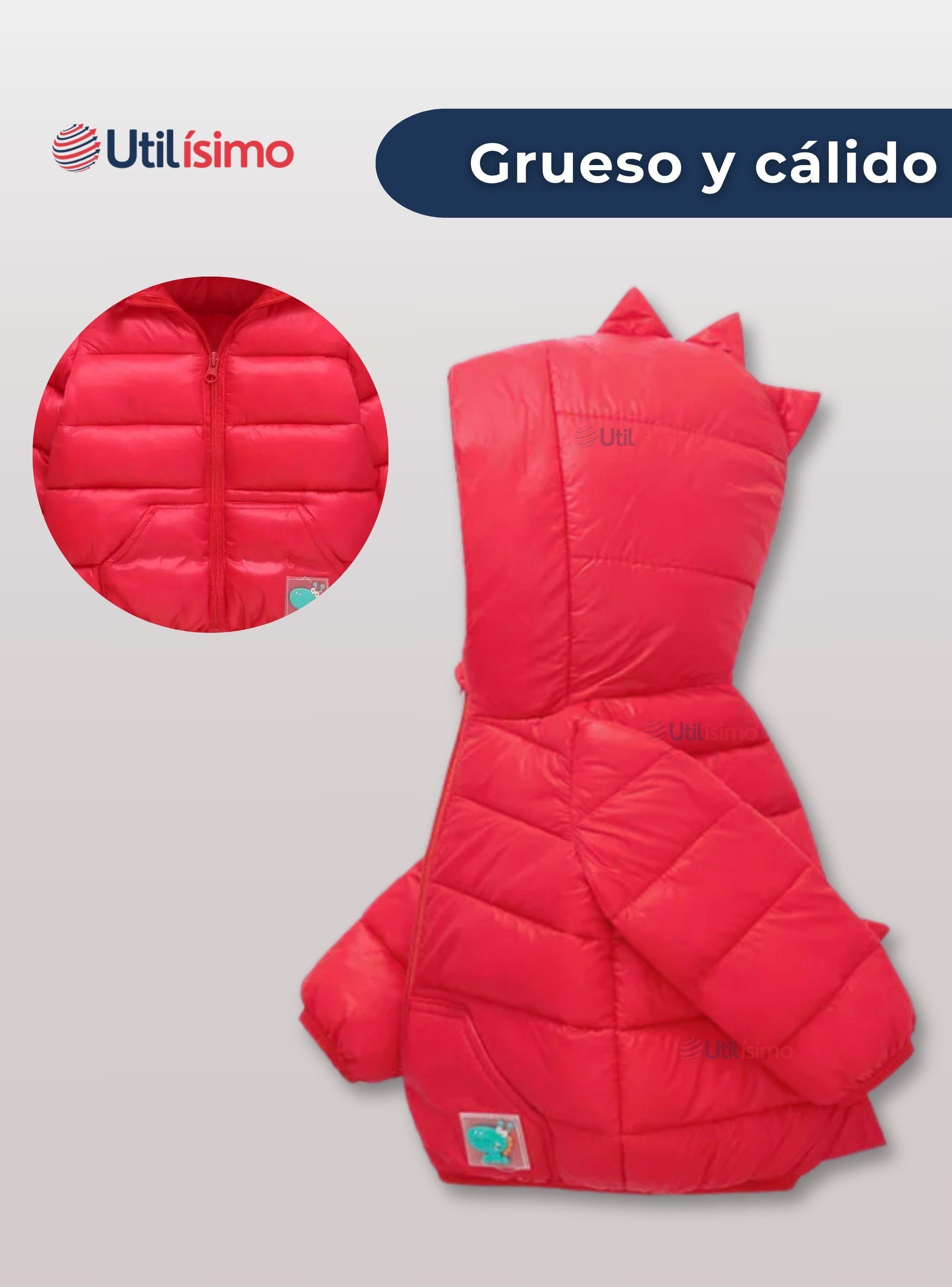 Parka Dinosaurio Con Capucha Manga Larga Niño Jump Kids Rojo Dinosaurio-3