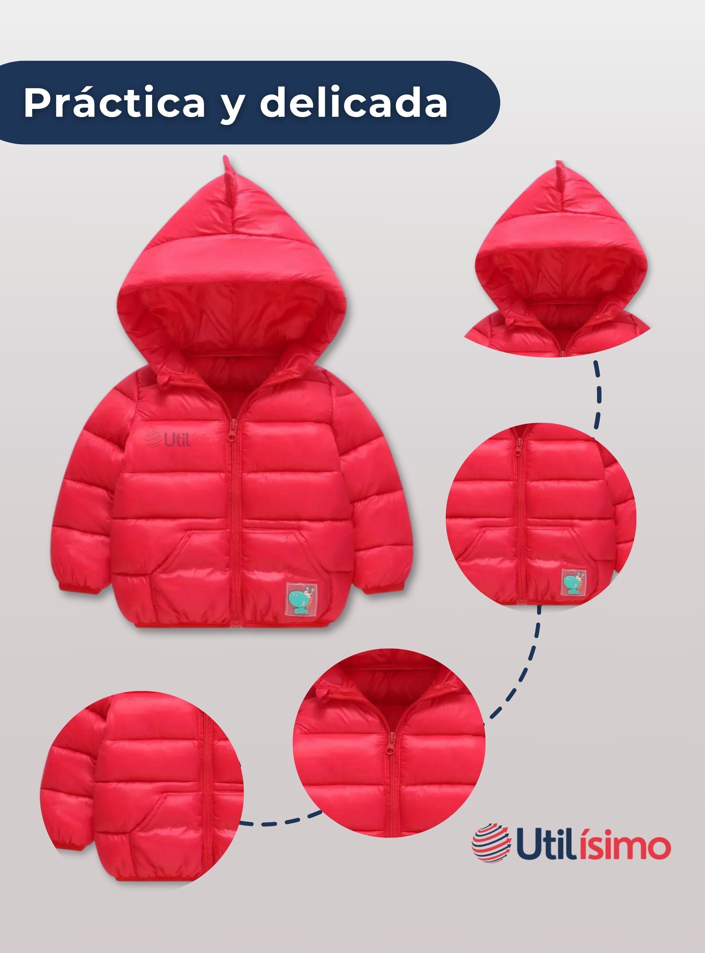 Parka Dinosaurio Con Capucha Manga Larga Niño Jump Kids Rojo Dinosaurio-4