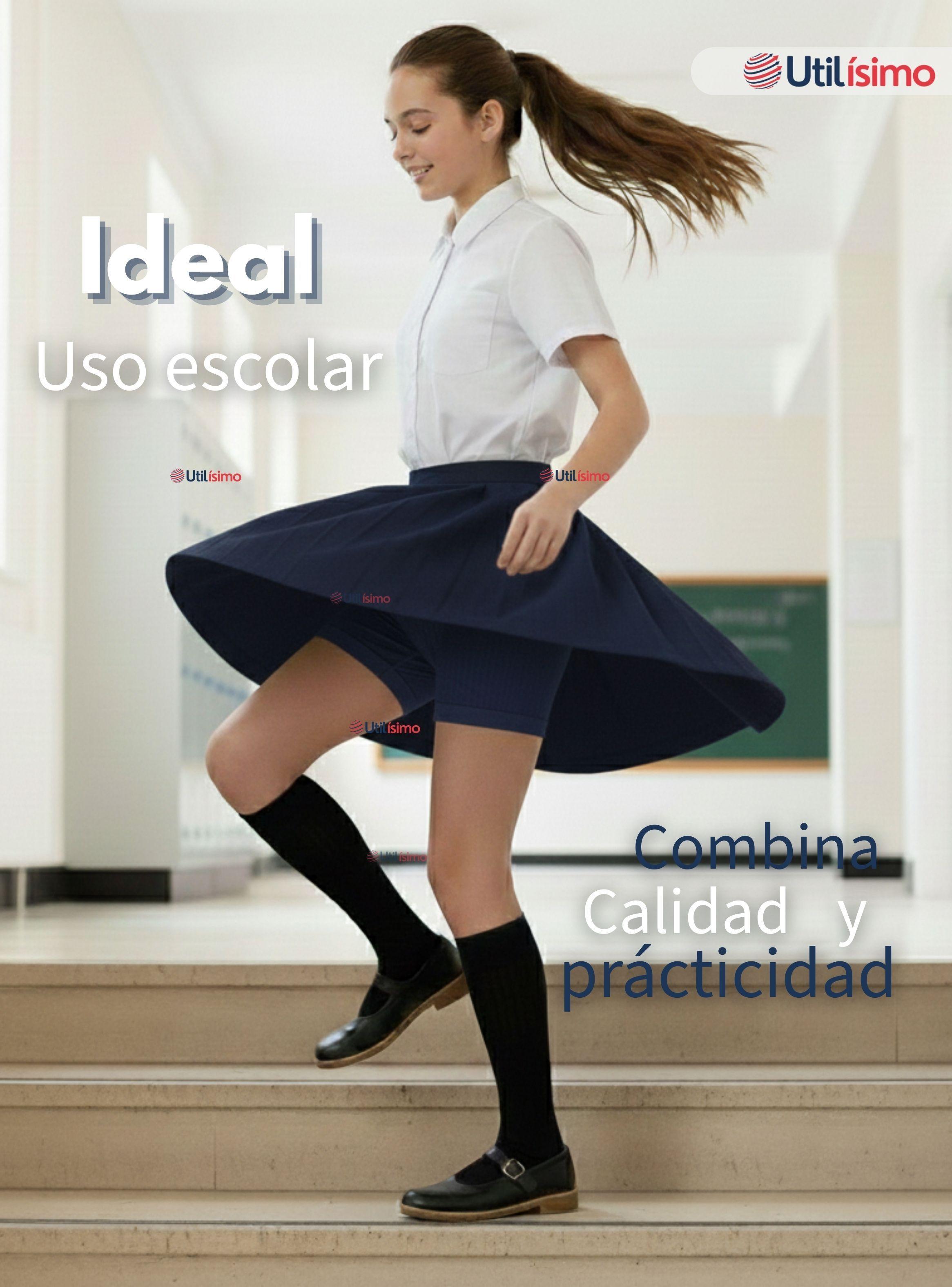 Pack 6 Calzas Cortas Escolar Pata Deportivas Juvenil Color Azul-3