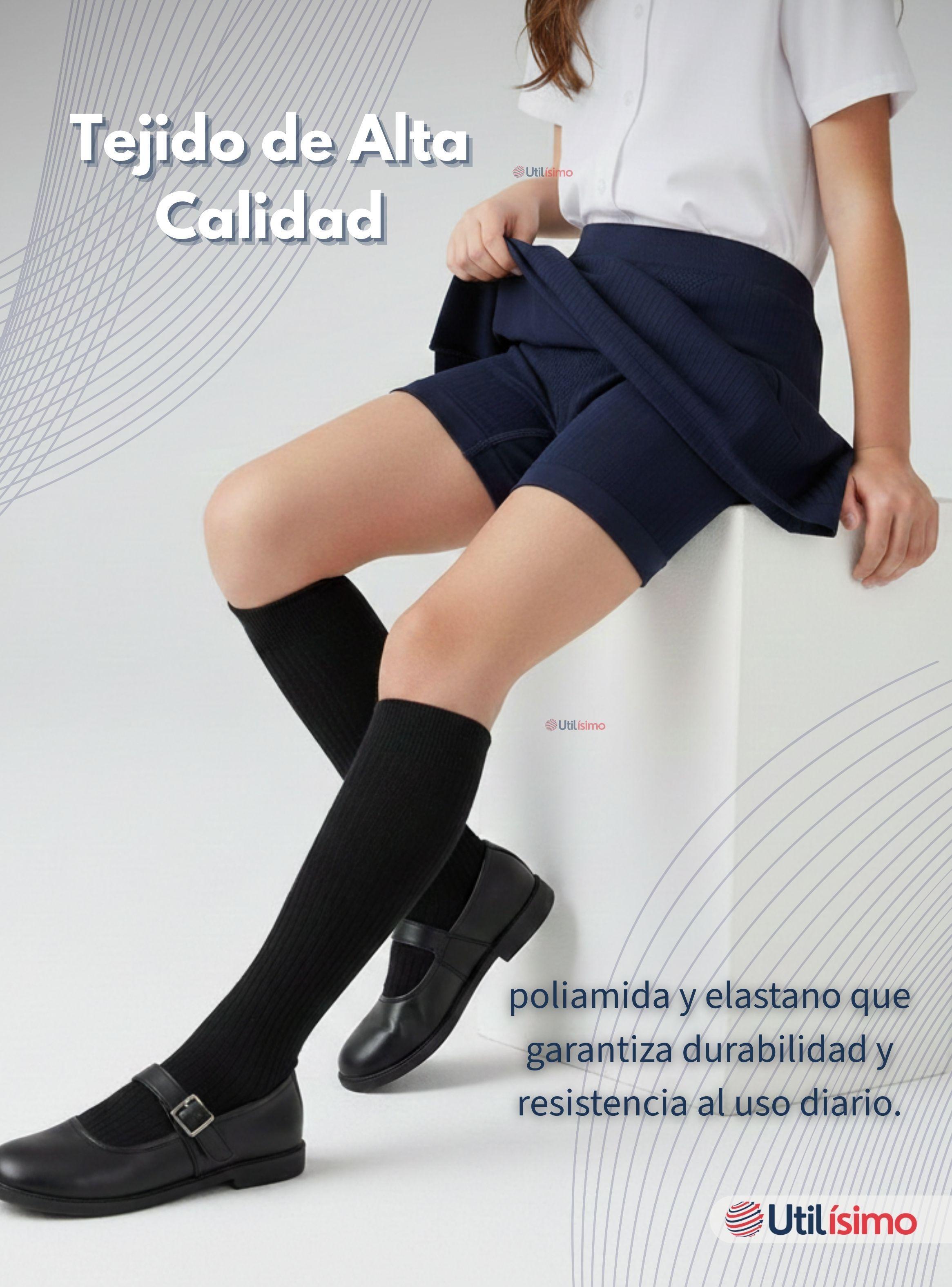 Pack 6 Calzas Cortas Escolar Pata Deportivas Juvenil Color Azul-6