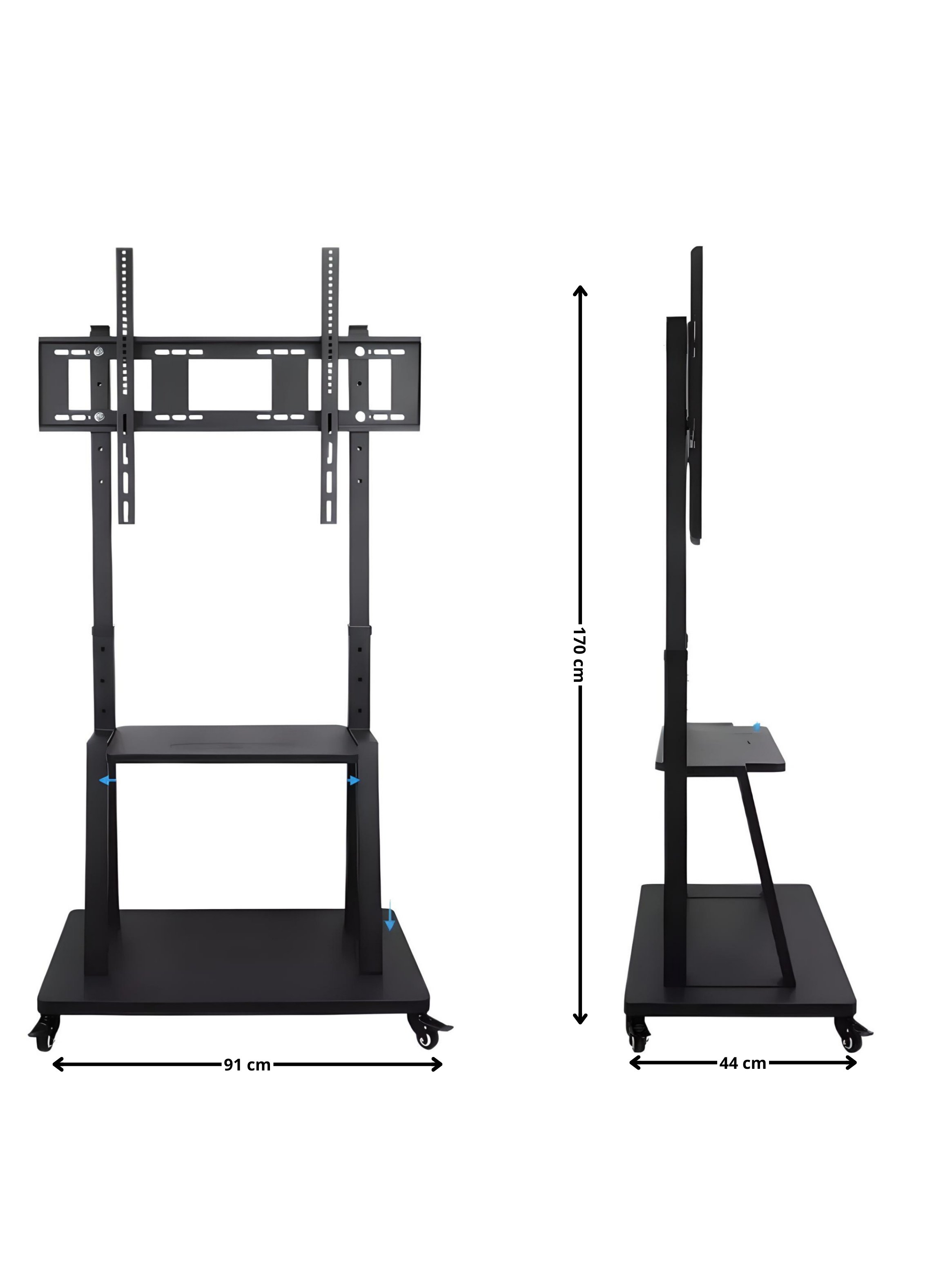 Rack Soporte Con Ruedas Pedestal Móvil 32 A 70 Pulgadas Color Negro-2