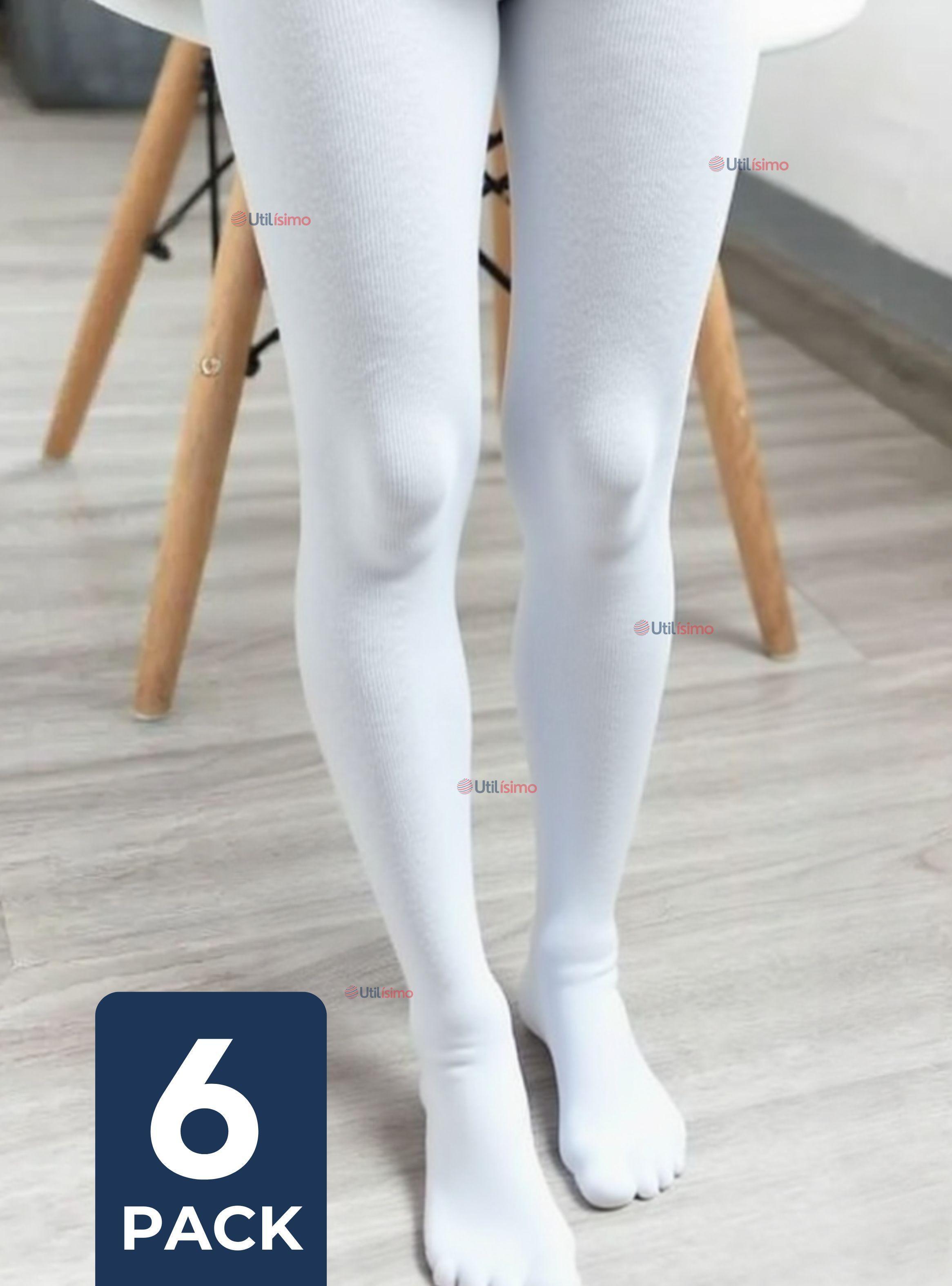 Pack 6 Ballerina Panty Primera Capa Blancas Niñas Fiestas Patrias-0