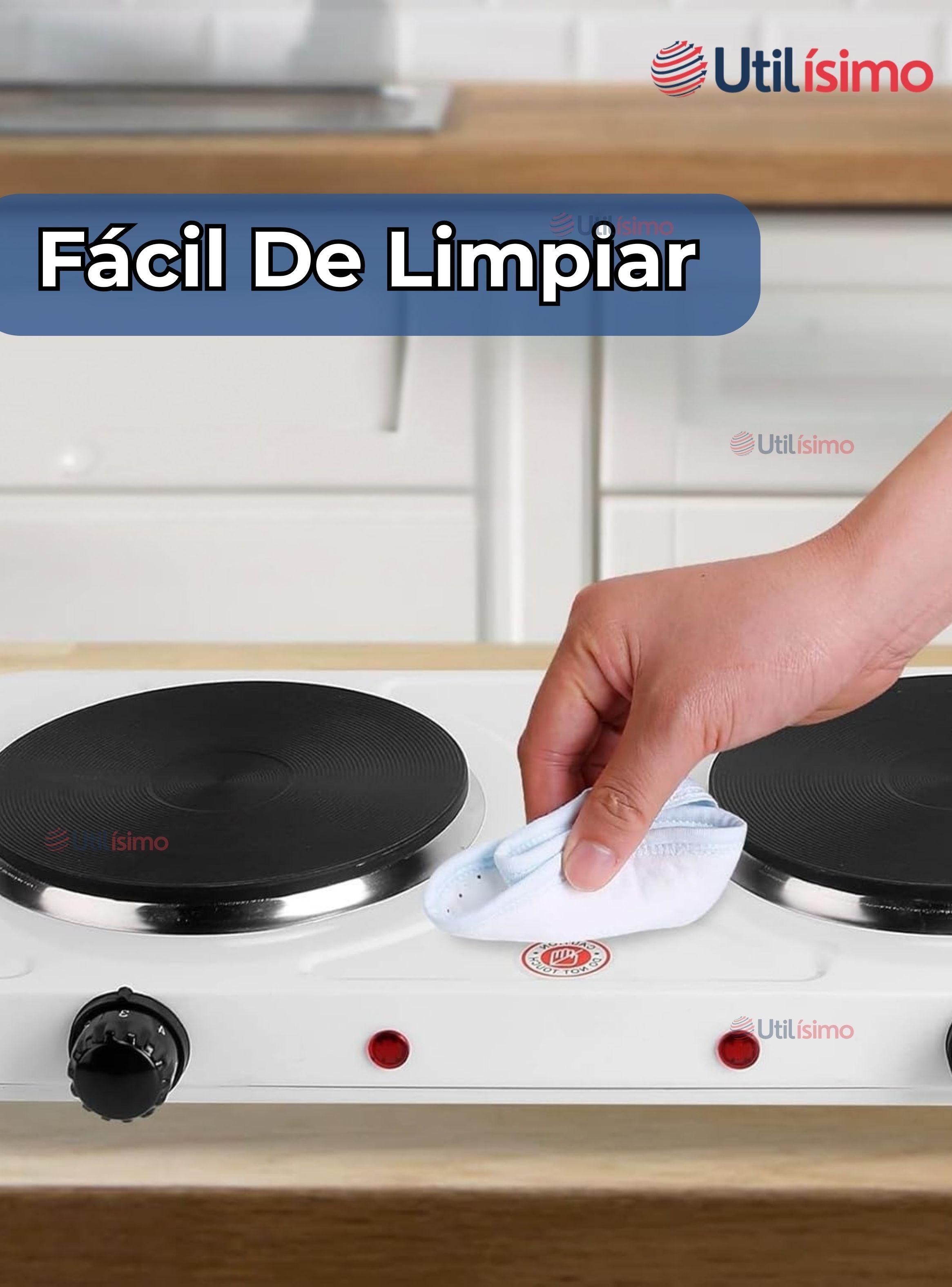 Cocina Eléctrica 2 Platos 2000w de Potencia Cocinilla Portátil Blanca-4