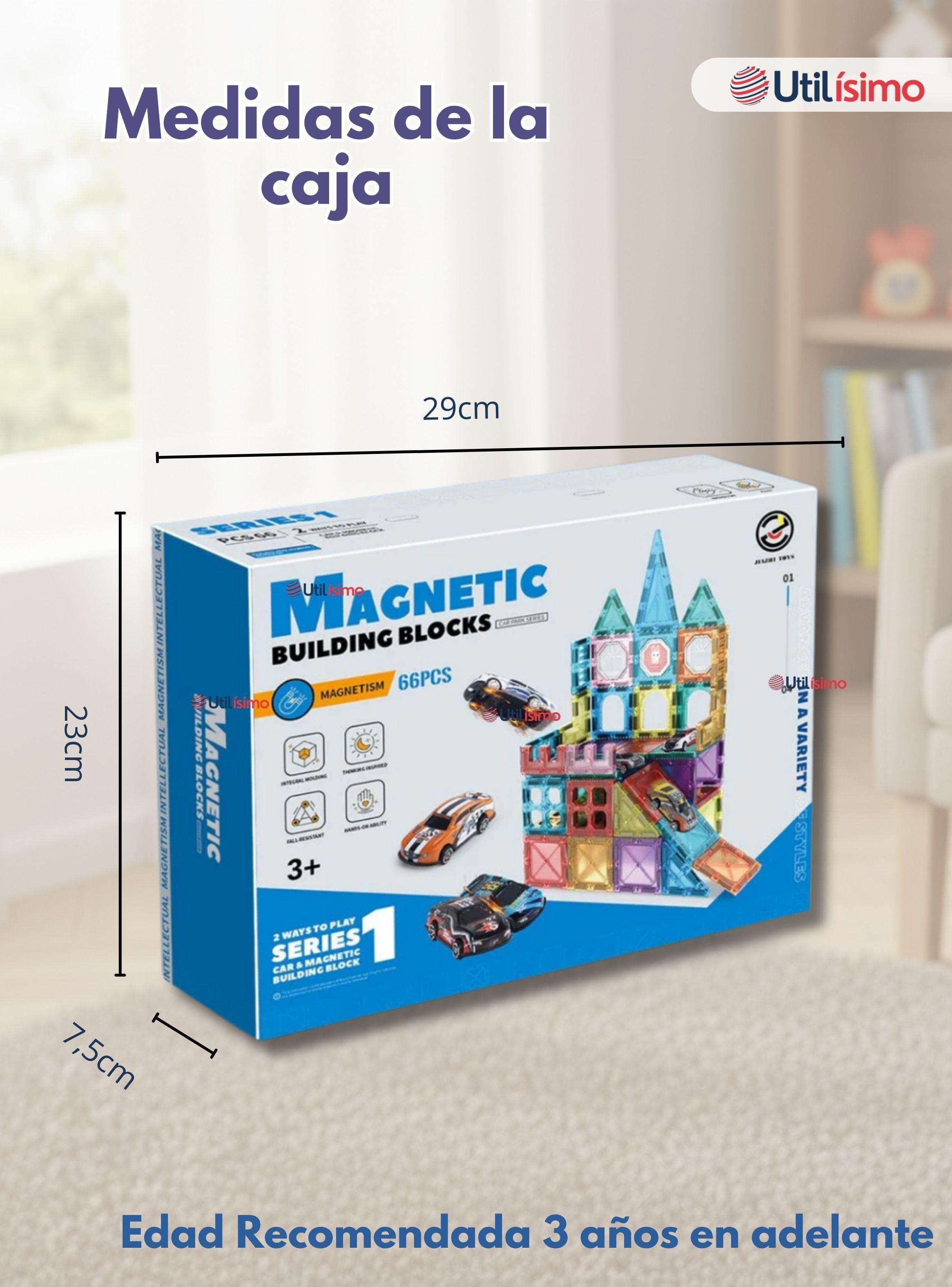Juego Bloques De Construcción Magnéticos 3D 66 Piezas Niño o Niña-5