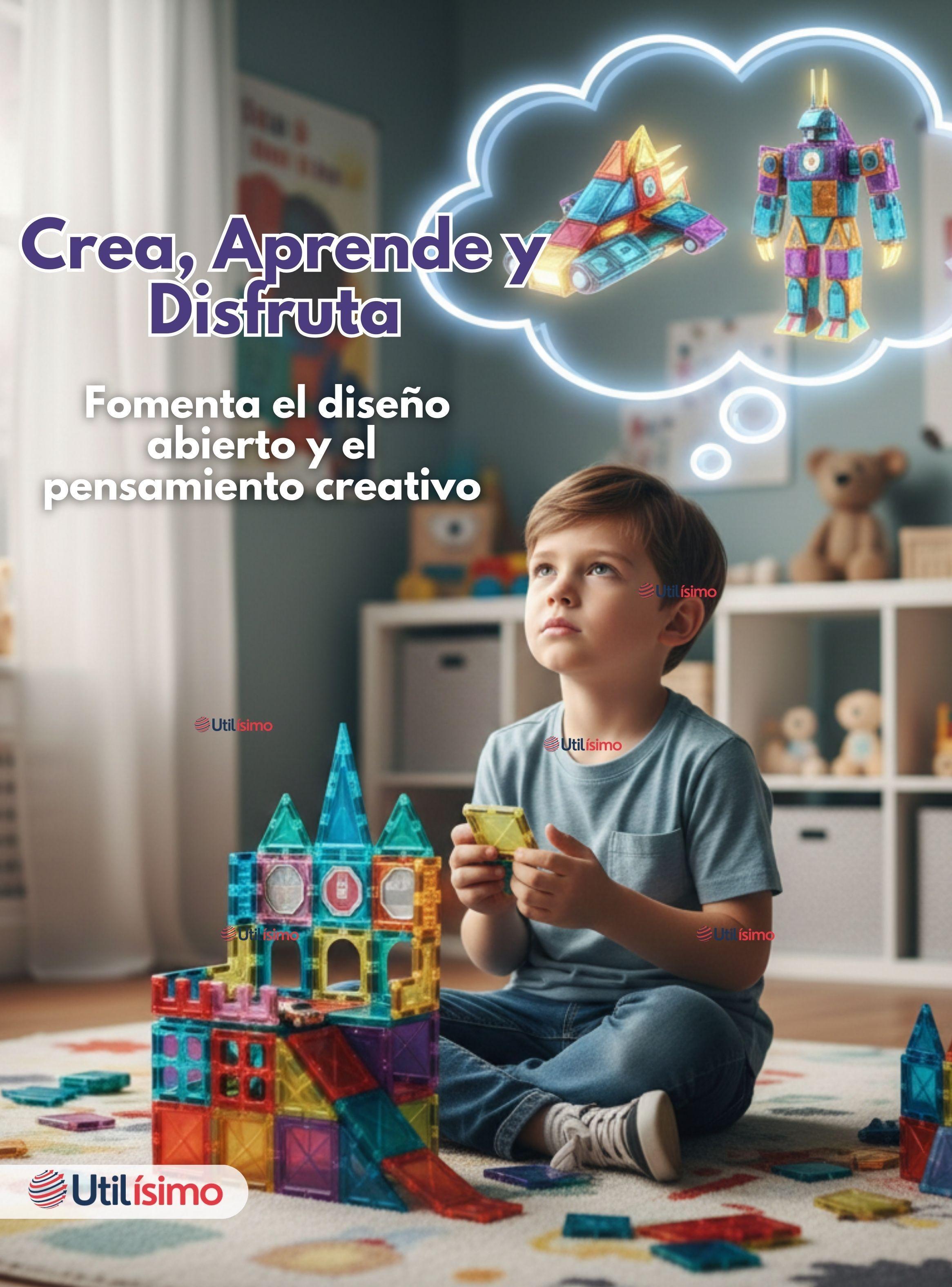 Juego Bloques De Construcción Magnéticos 3D 66 Piezas Niño o Niña-7