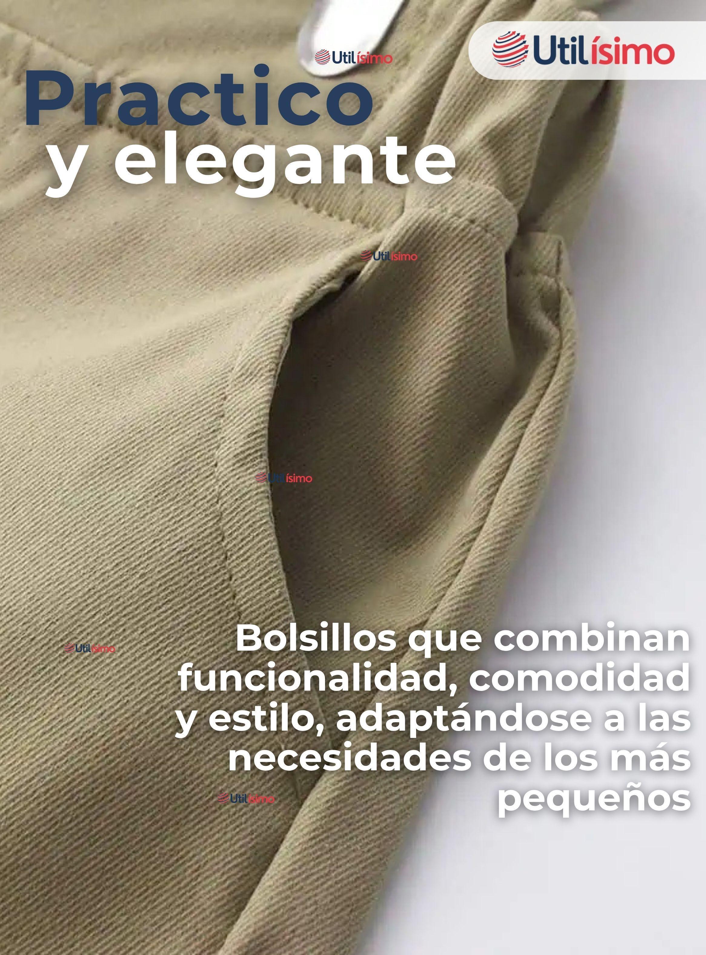 Conjunto de Vestir con Tirantes Camisa verde Pantalón Corto Algodón Bebe y niño -5