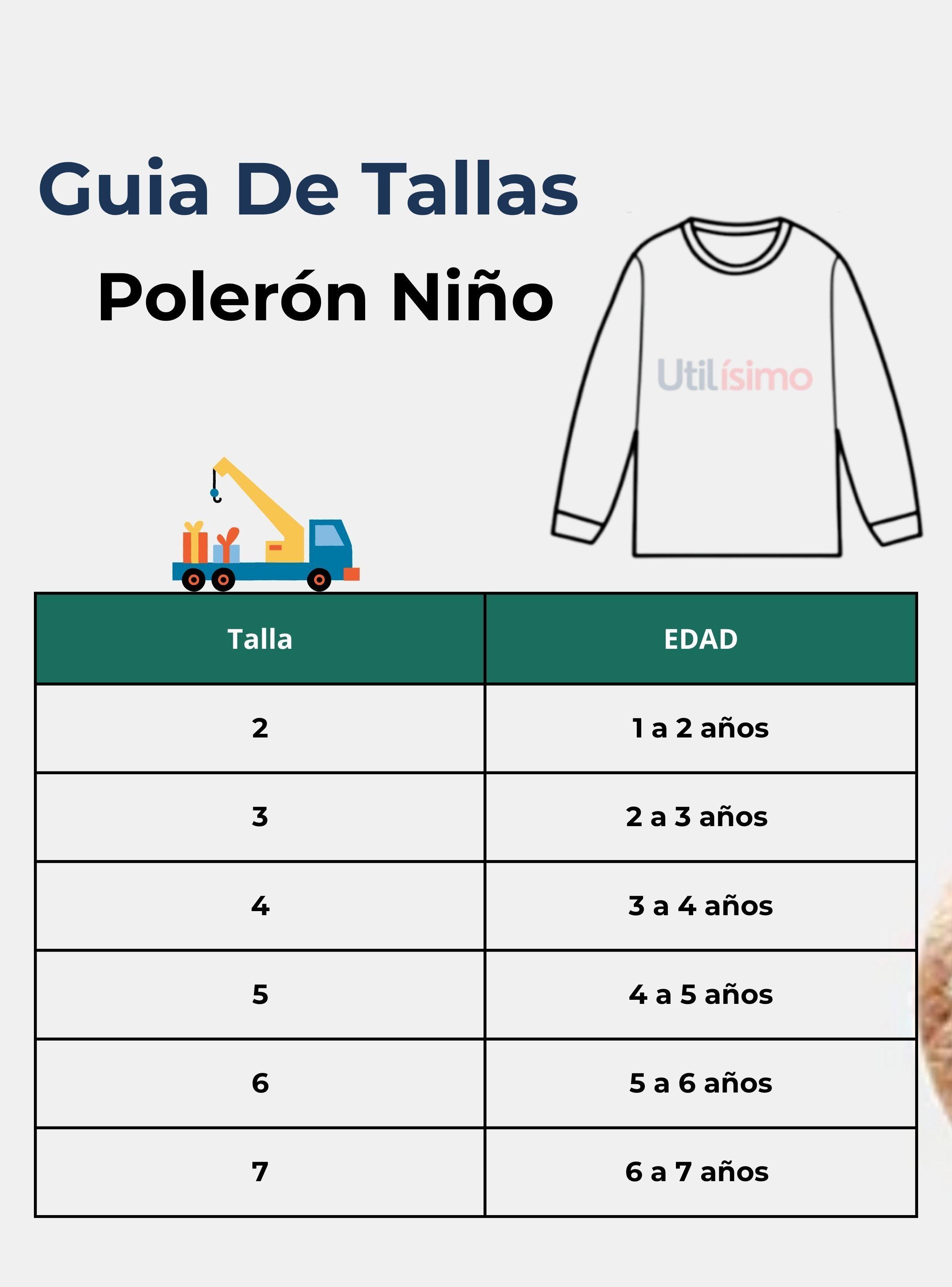 Polerón Algodón Cuello Redondo Niño Azul Grúa-2