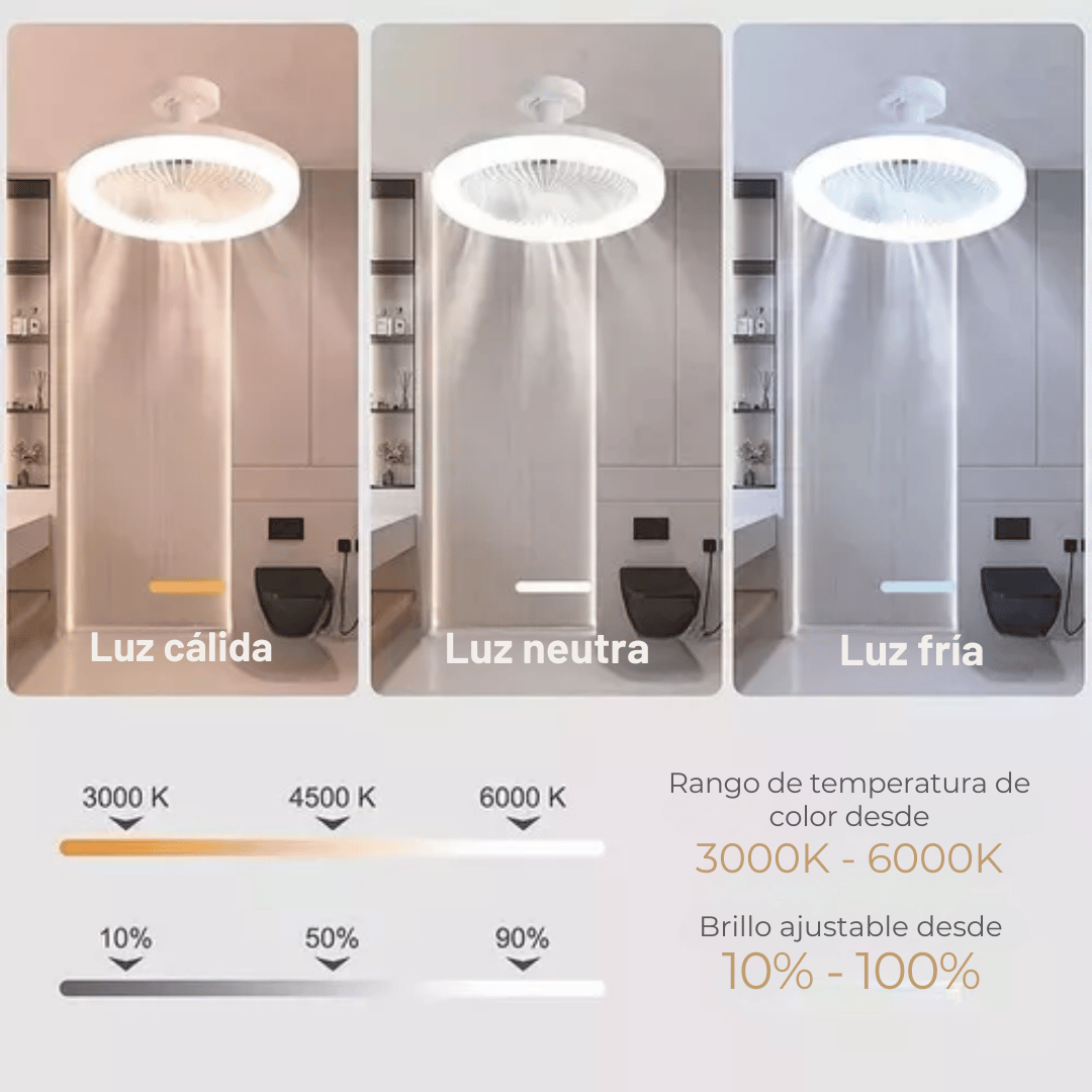 Lampara Ventilador Luz Blanca LED 30w con Control Remoto-3