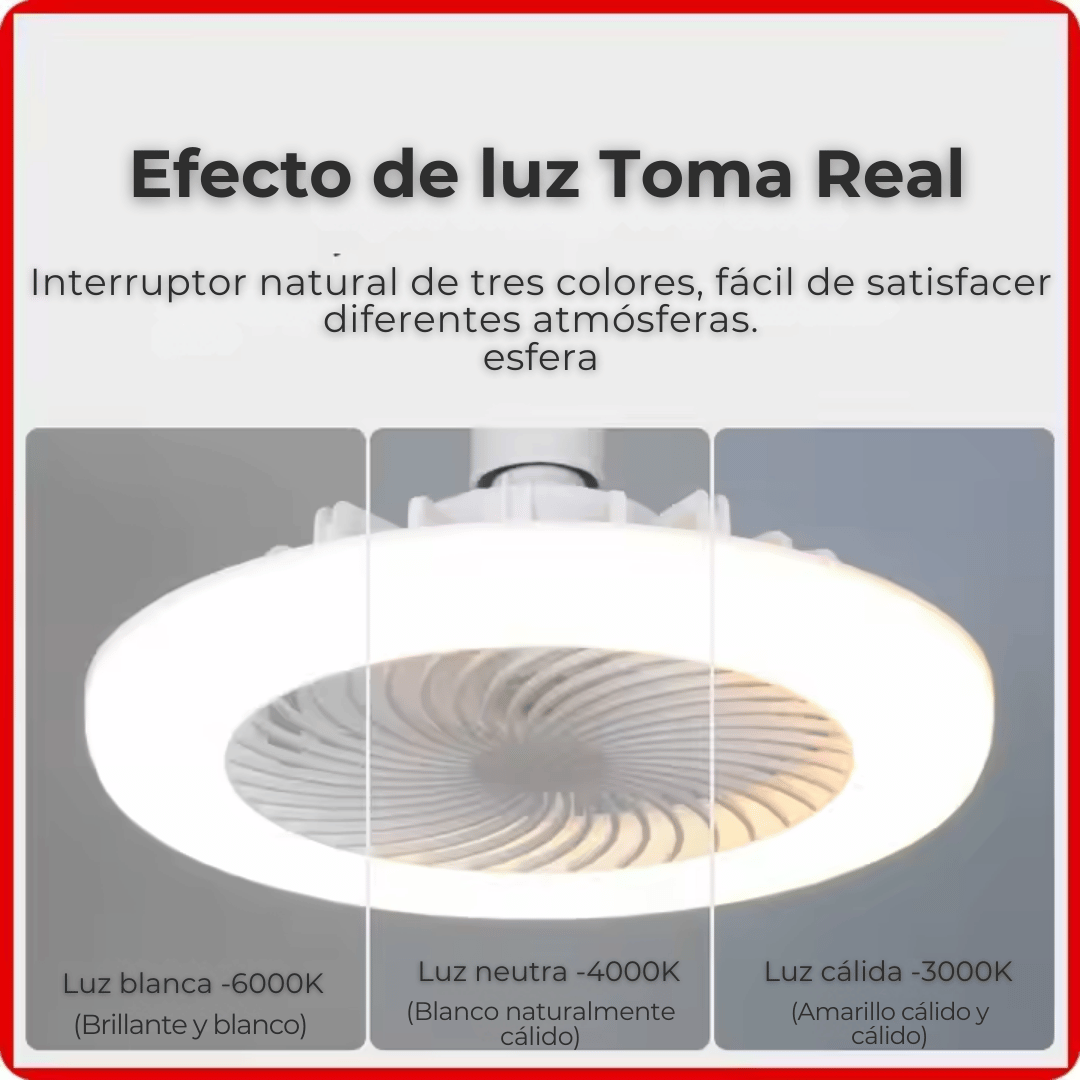 Lampara Ventilador Luz Blanca LED 30w con Control Remoto-4