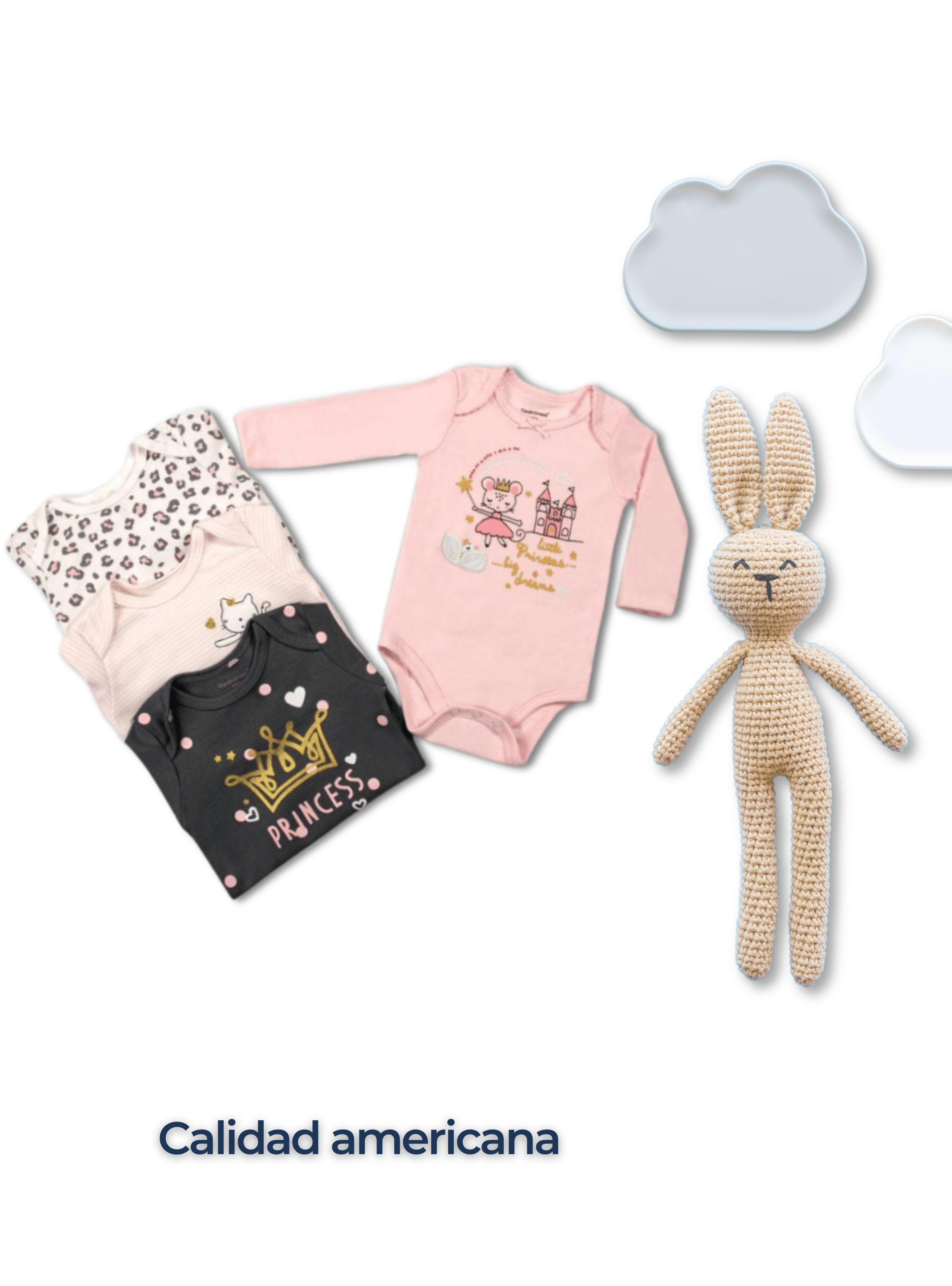 Pack 4 Bodys Bebé Niña Manga Larga Tedmimak 100% Algodón Princess Pink-5