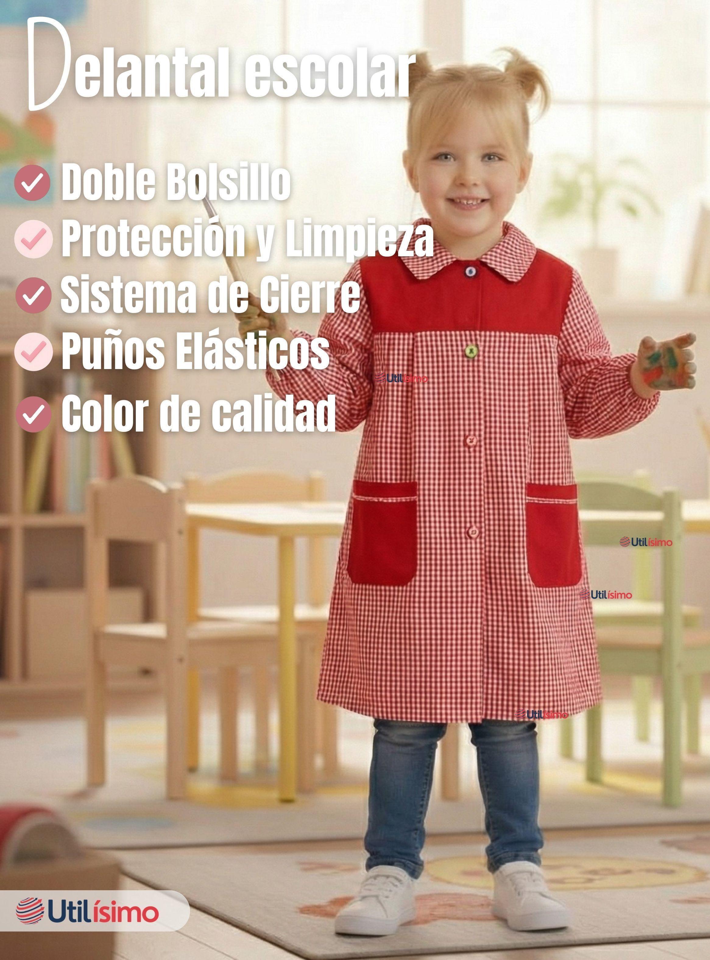 Delantal de Párvulo Niñas Cotona Escolar Colegio-2