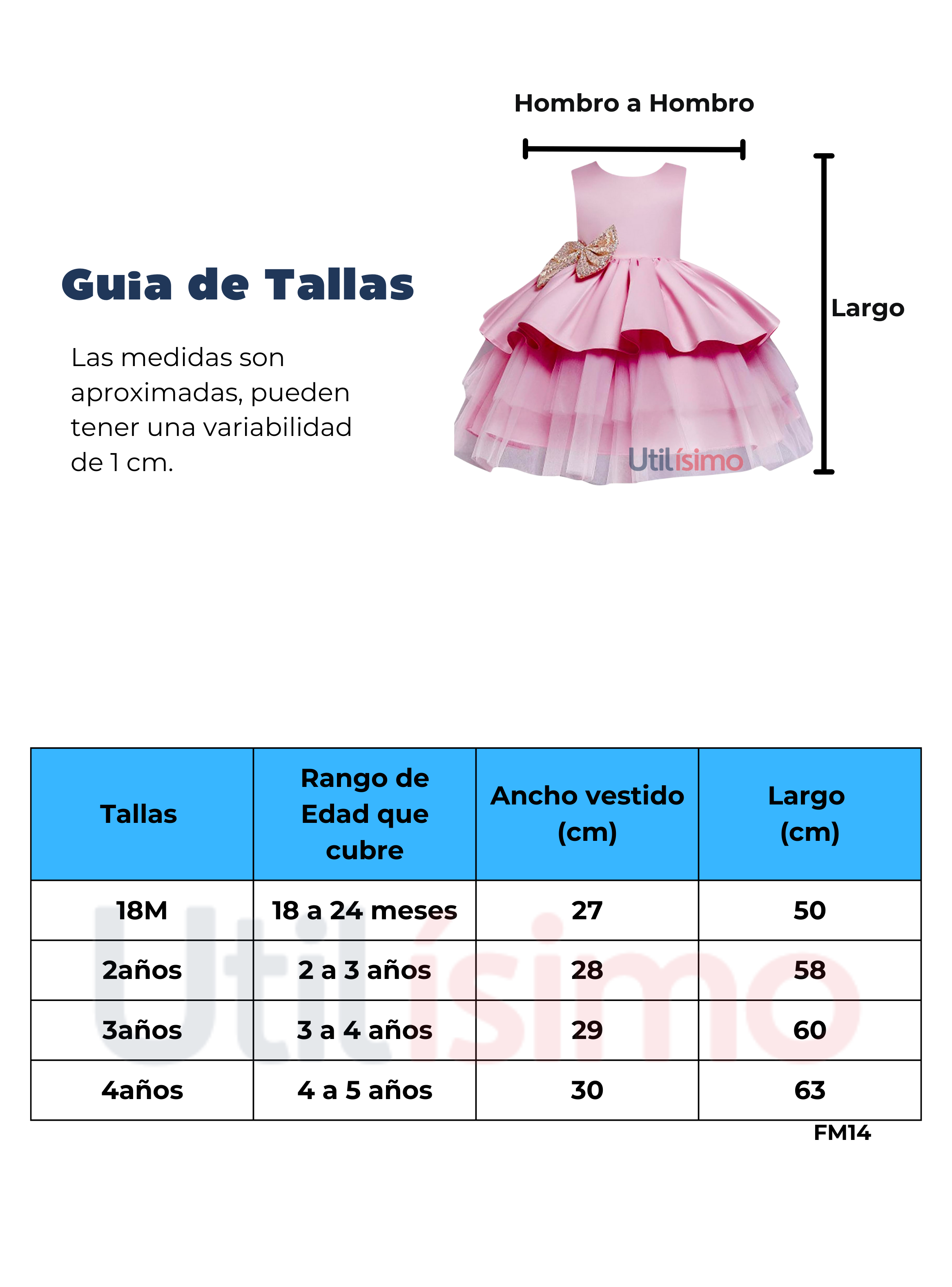Vestidos de Fiestas con Tul Volantes para Niñas 1a5 años Princesa Rosa-2