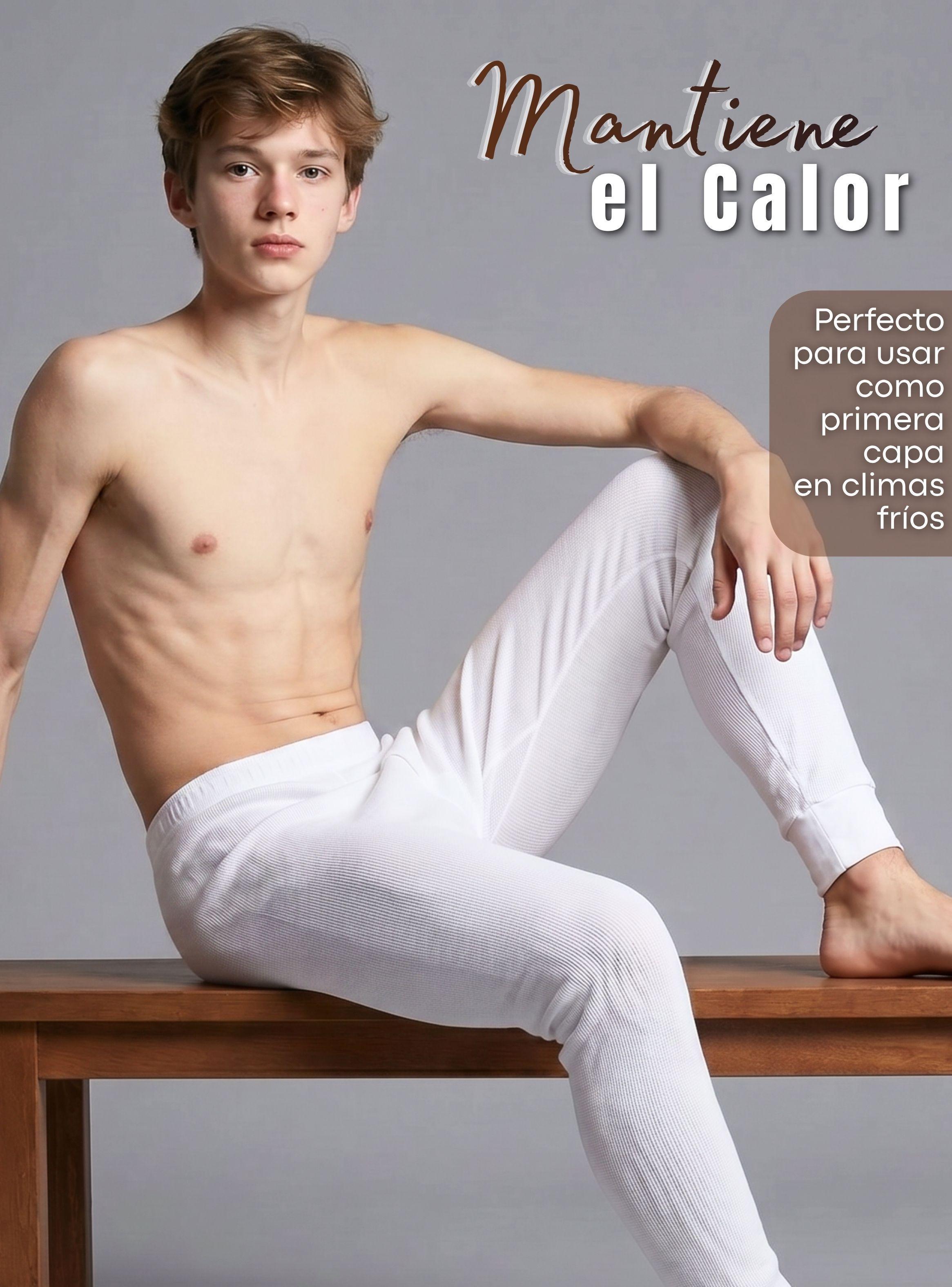 Calzoncillo Largo Algodón Primera Capa Calza Invierno Juvenil Surtidos-7