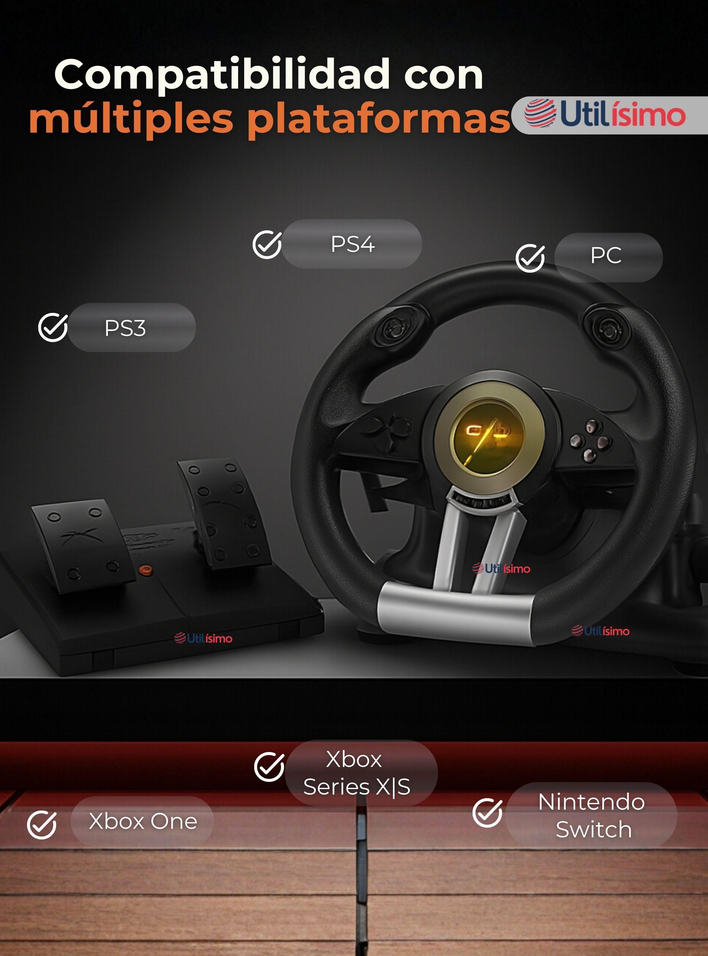 Volante De Juego V3 Pedales y Palanca de Carreras Ps4 Xbox Pc-2