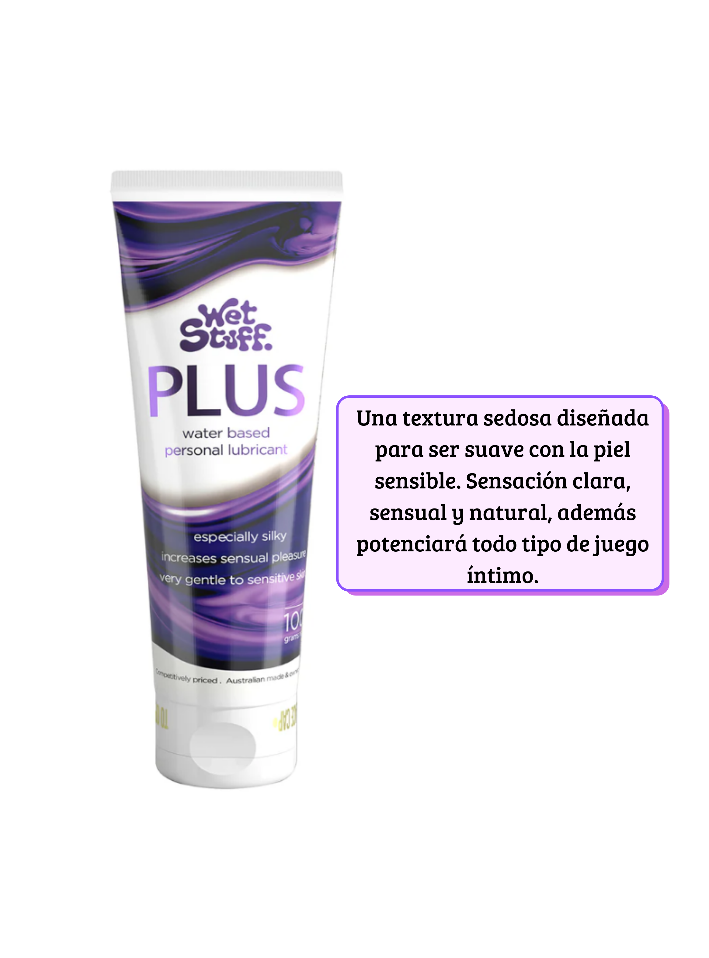 Gel Lubricante Hipoalergénico 100ml Base Agua Sabor Neutro Morado-1