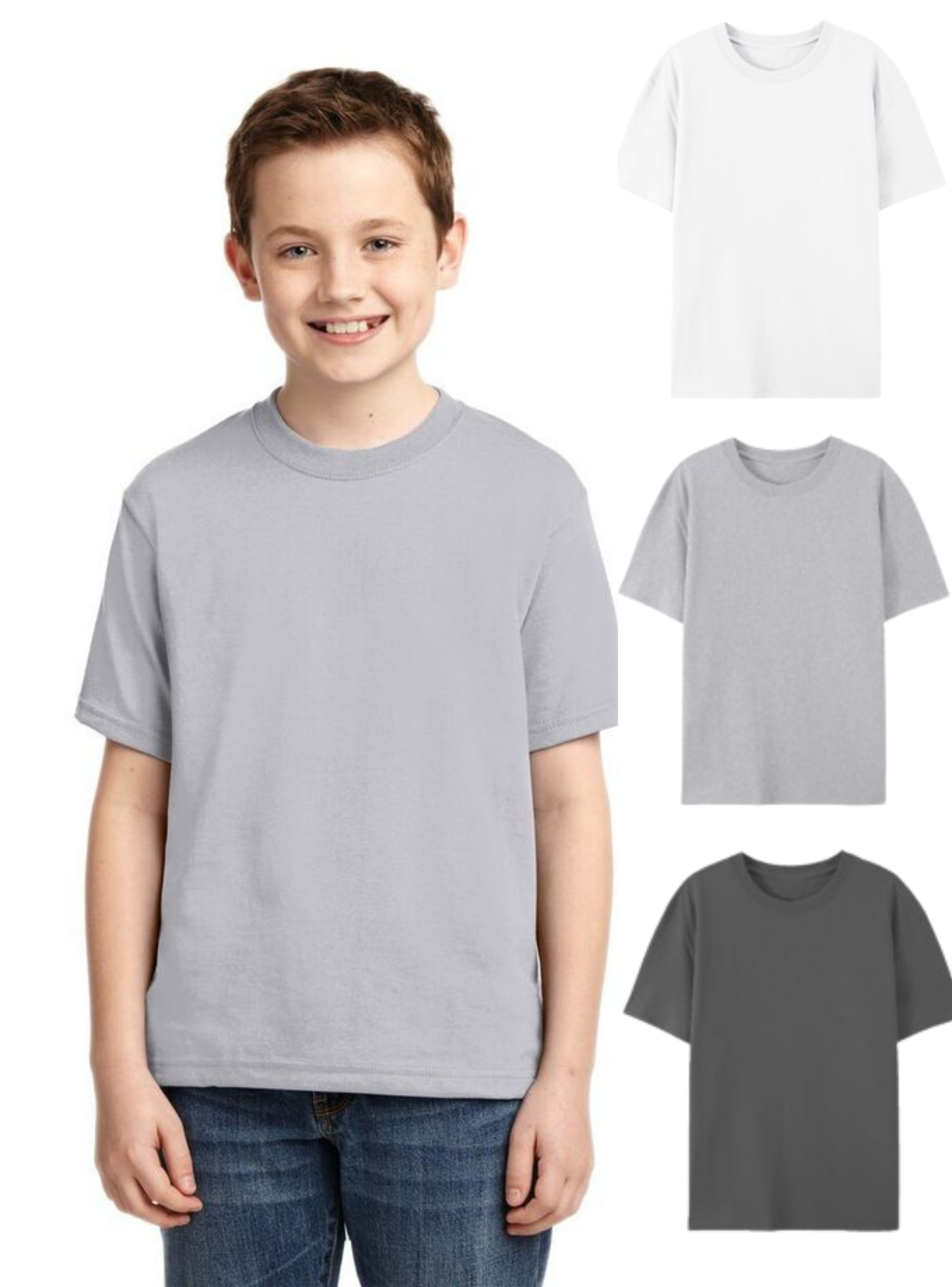 Pack 6 Poleras Camiseta Manga Corta Algodón Niño Colores Surtidos-0