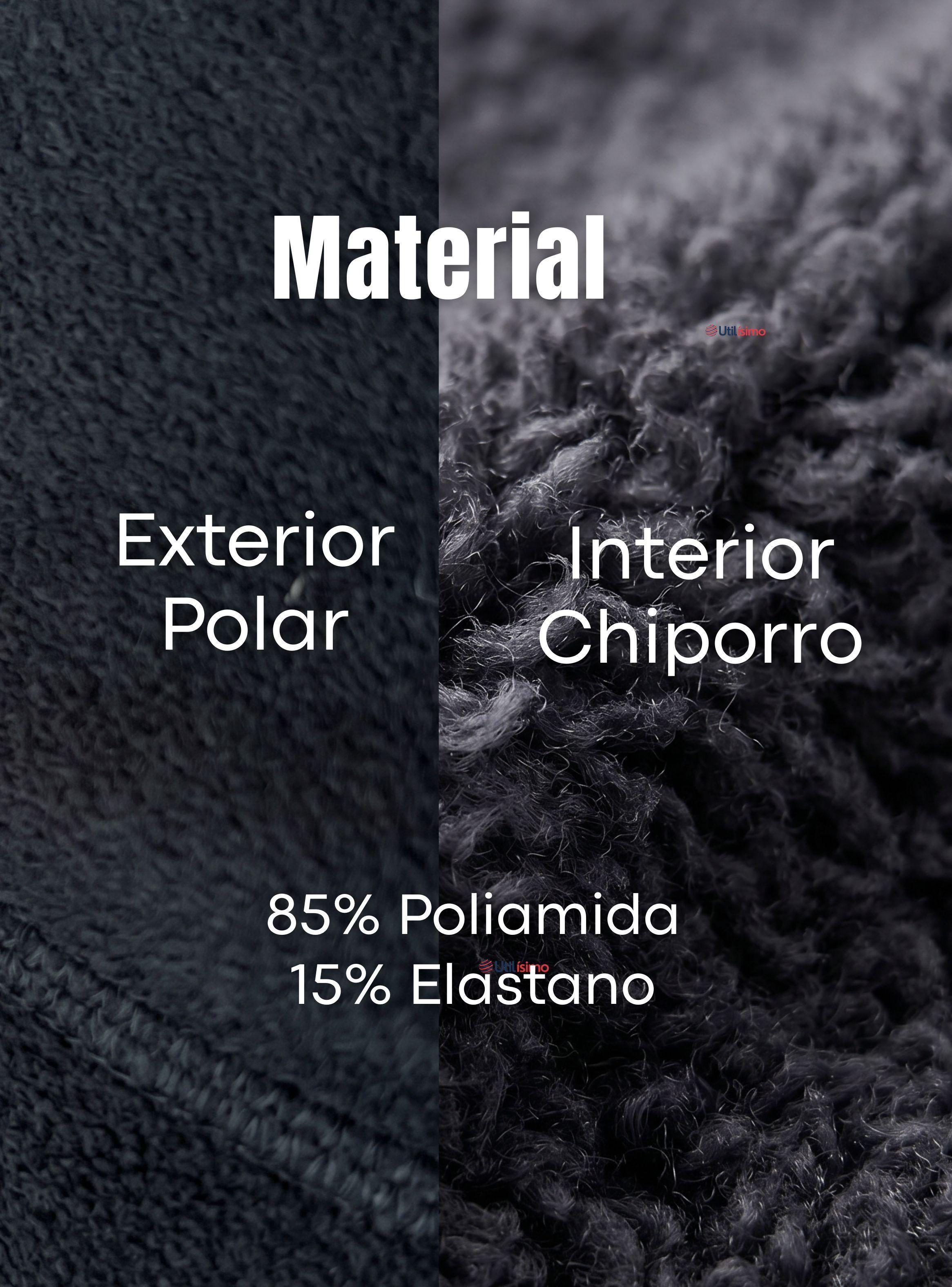 Calza Polar Con Chiporro Térmica Mujer Elasticada Negra-7