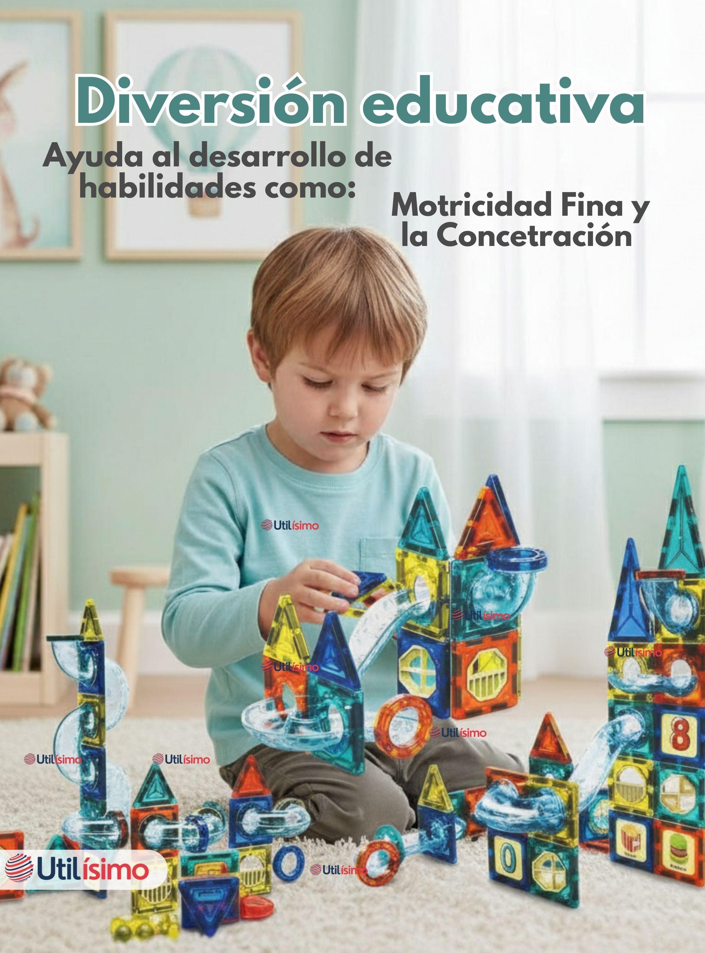 Juego Bloques De Construcción Magnéticos 3D 97 Piezas Niño o Niña-6