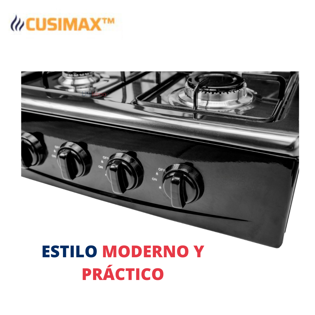 Cusimax Cocina a Gas Portátil Premium - 4 platos-2