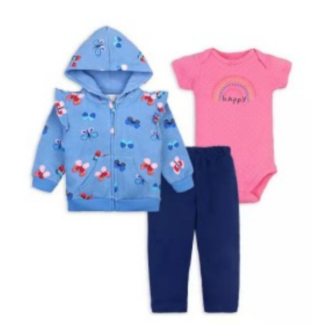 Conjunto Bebe Niña Pack 3 Piezas Happy Tedmimak-1
