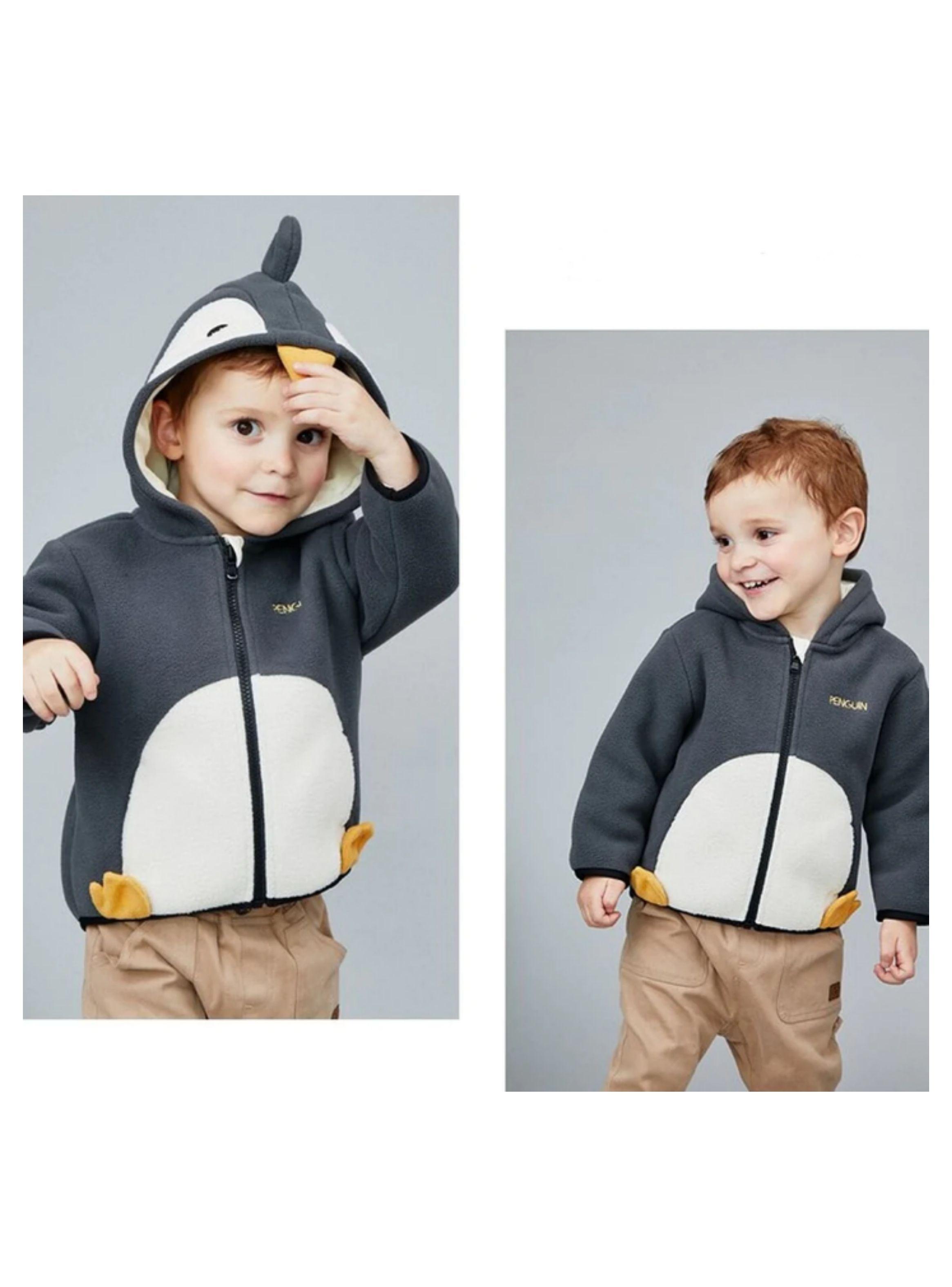 Chaqueta Polar Manga Larga Con Capucha Niño y Niña Jump Kids-6