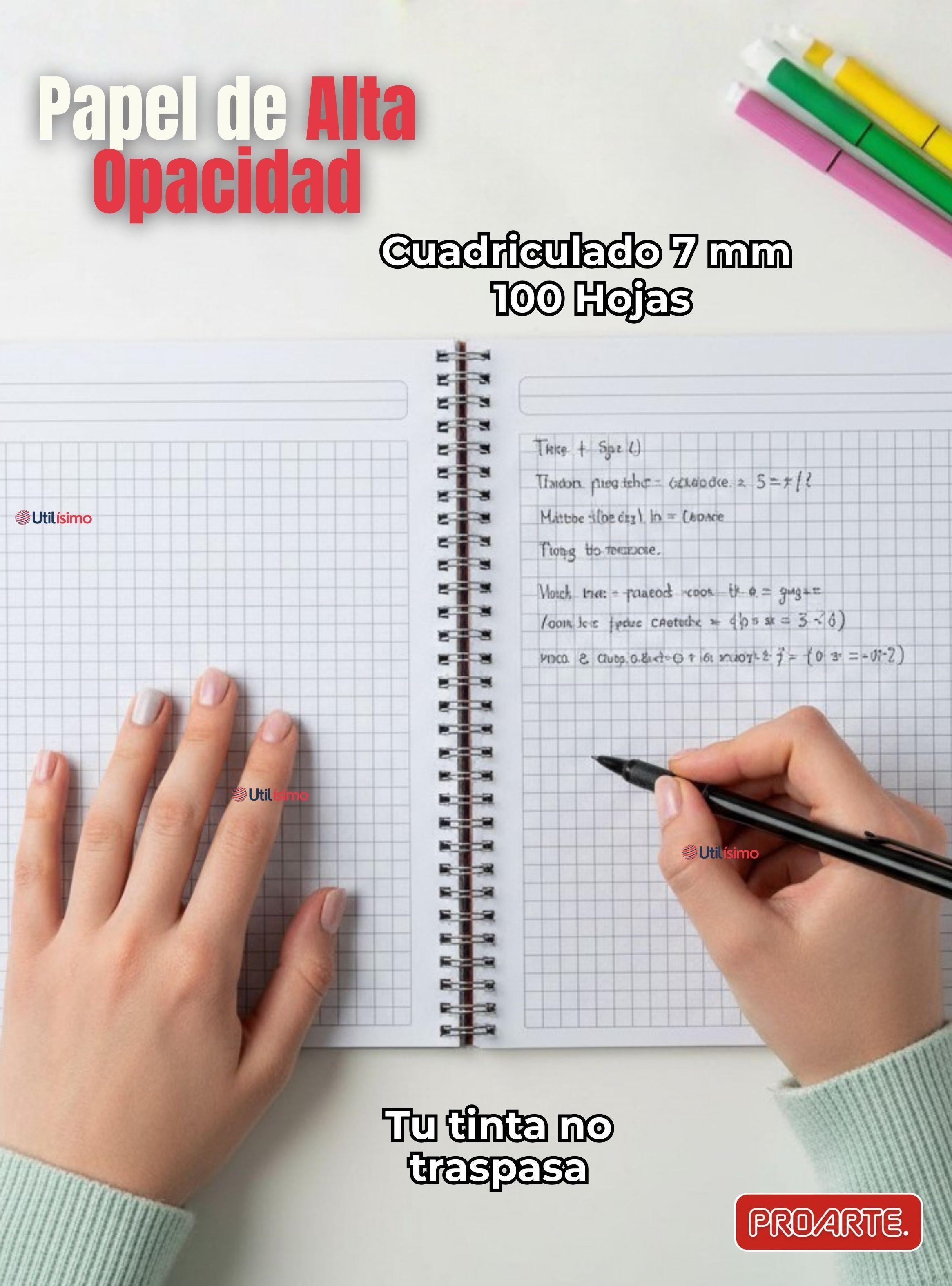 Pack 5 Cuadernos Universitarios Mickey Mouse Pop Proarte 7mm 100 Hojas Diseño Surtido-5