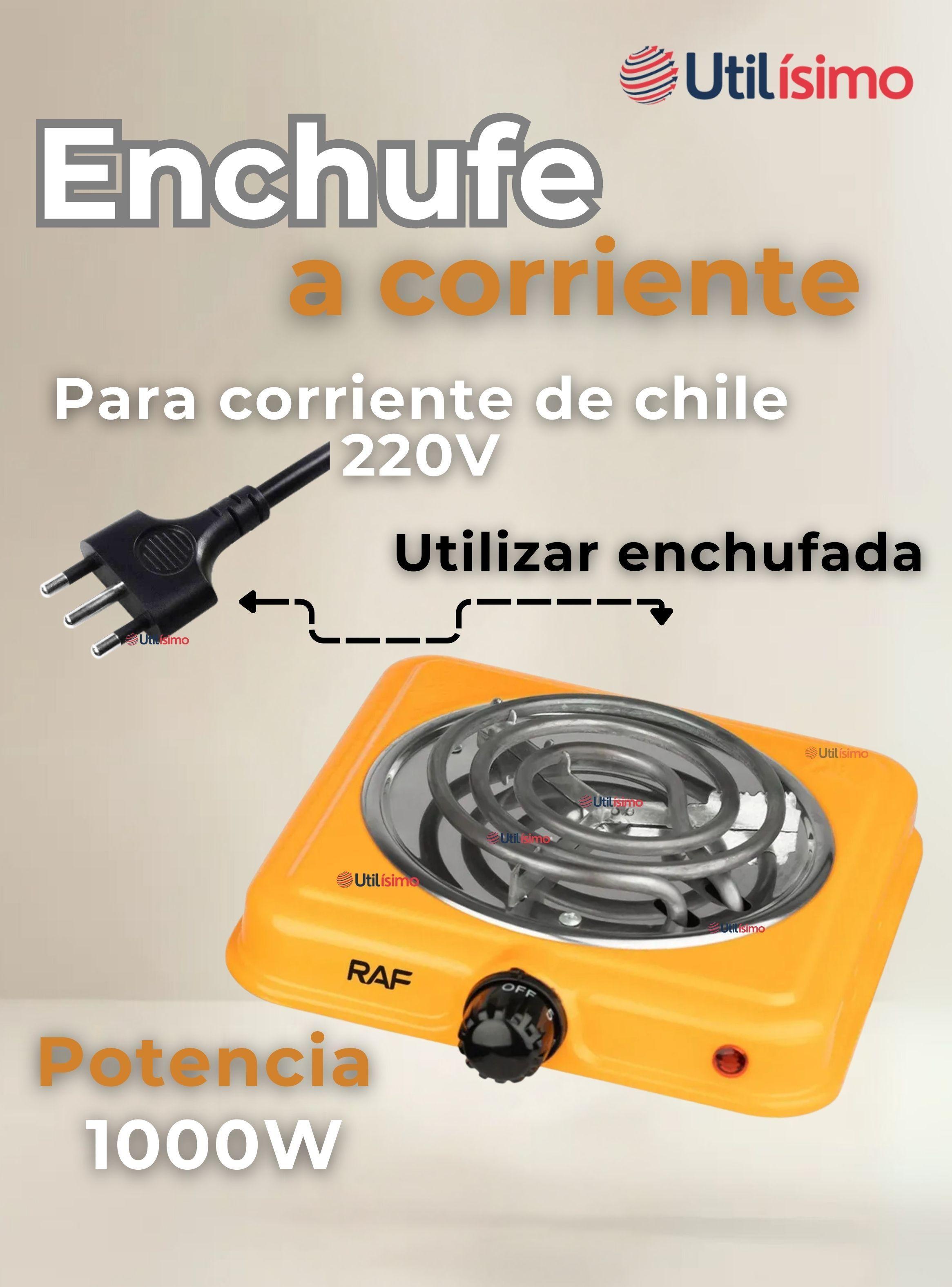 Cocina Eléctrica Portátil 1 Plato 1000W de Potencia Naranja-6