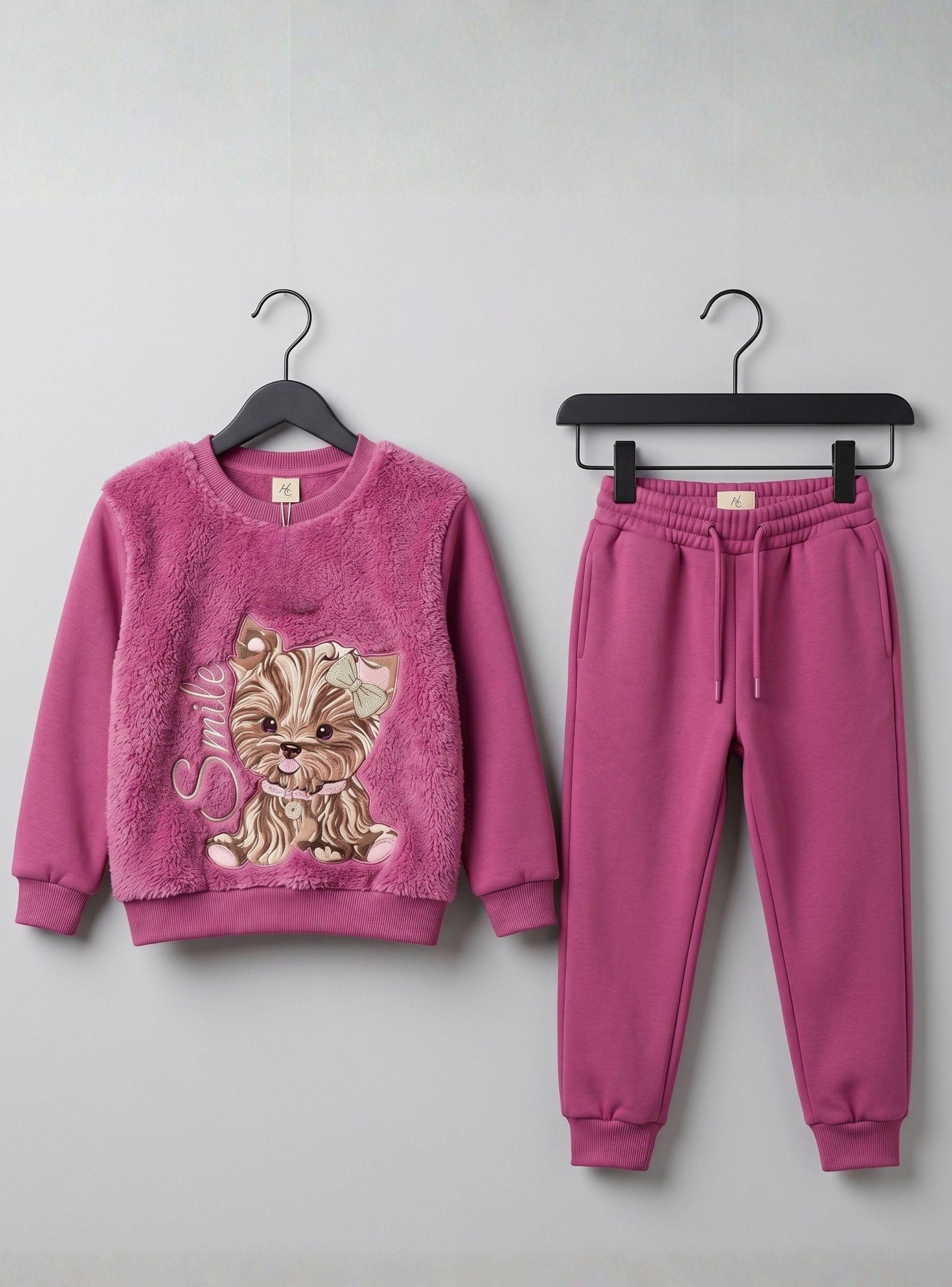 Conjunto Buzo Polera 2 Piezas 100% Algodón Tedmimak Niña Fluffy Rose-0