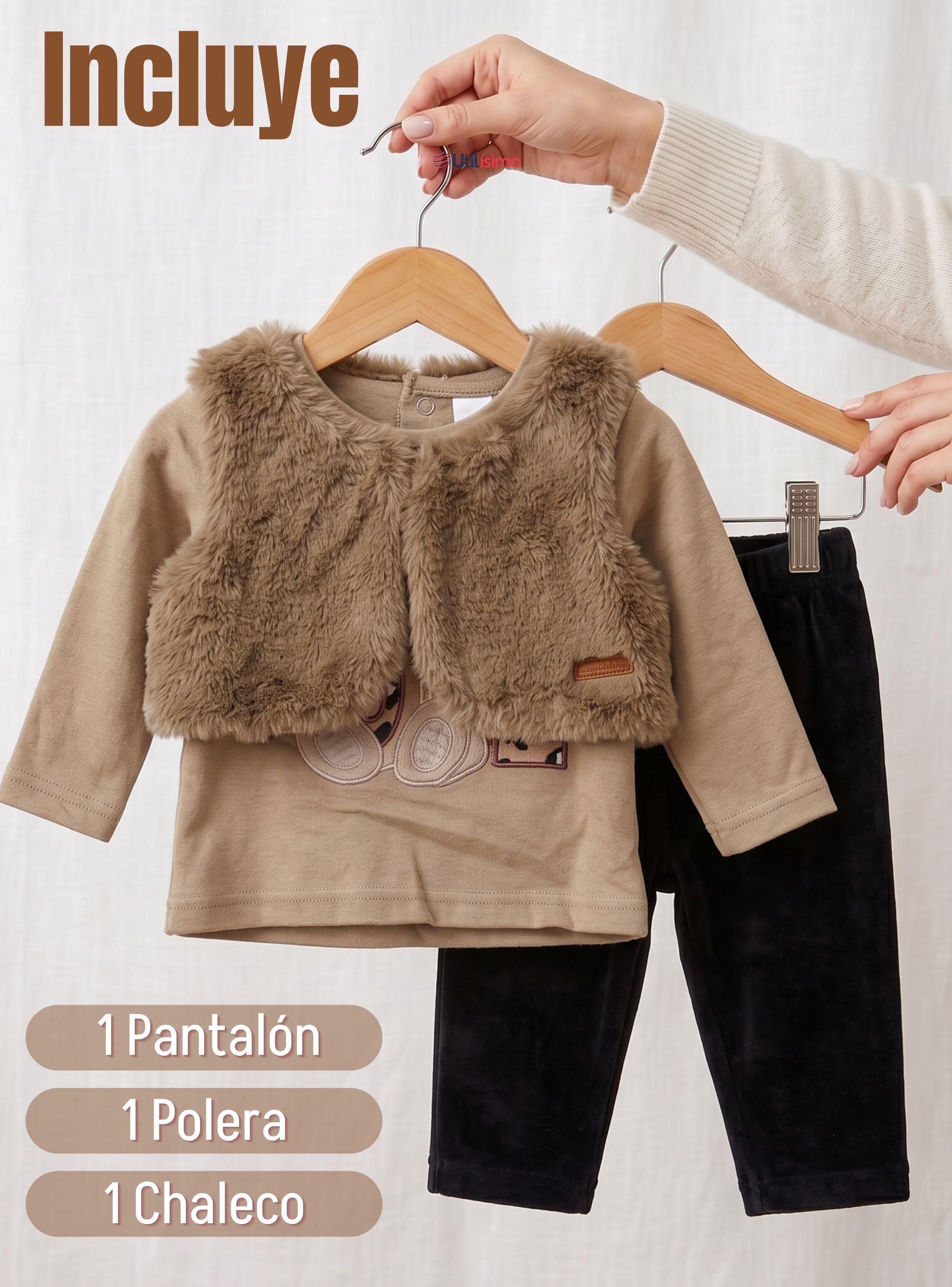 Conjunto Buzo Polera Chaleco 3 Piezas Bebé Niña Tedmimak Beautiful Bear-2