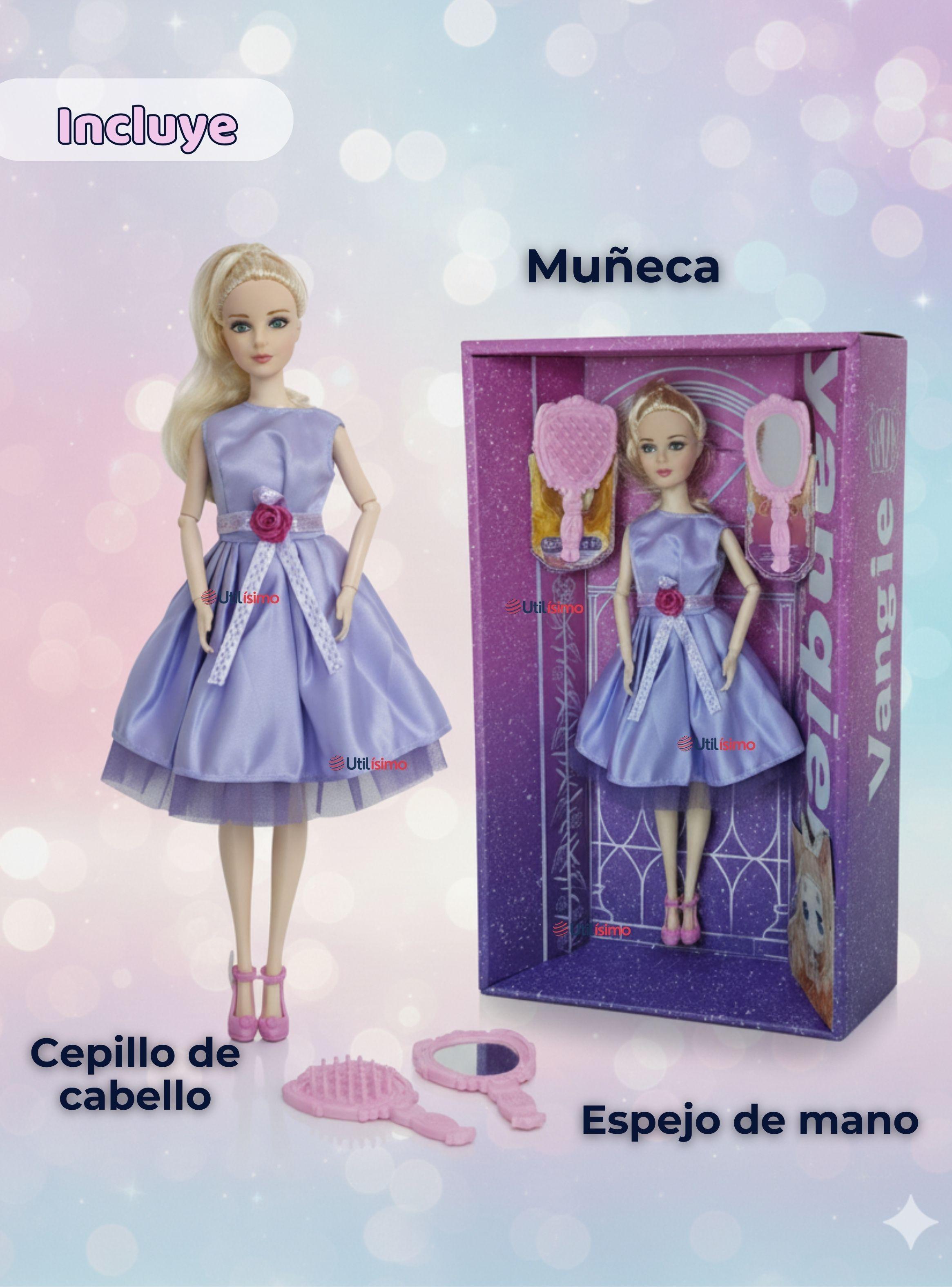 Set de Juego Muñeca Princesa Con Espejo Y Peine-2