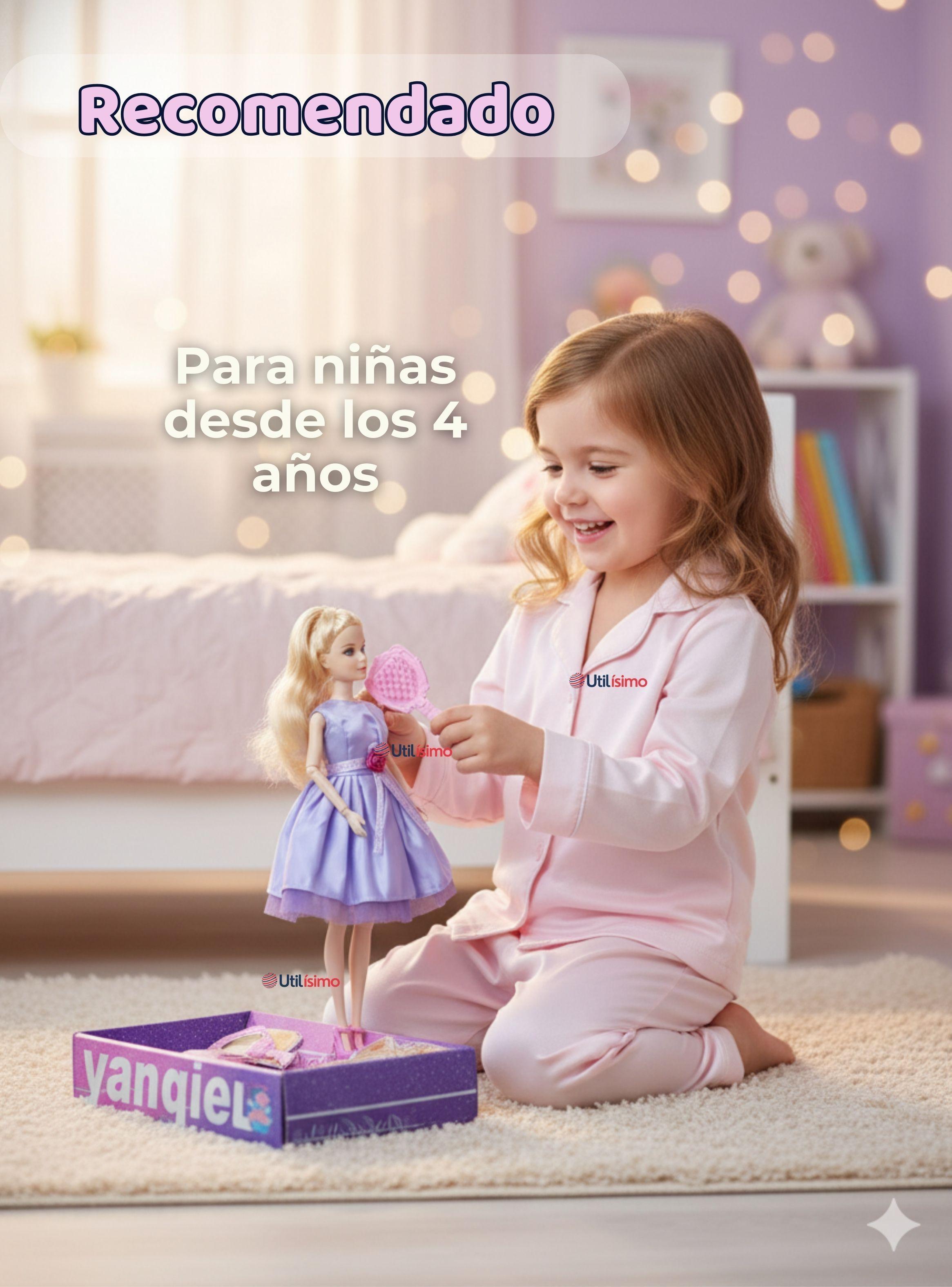 Set de Juego Muñeca Princesa Con Espejo Y Peine-4