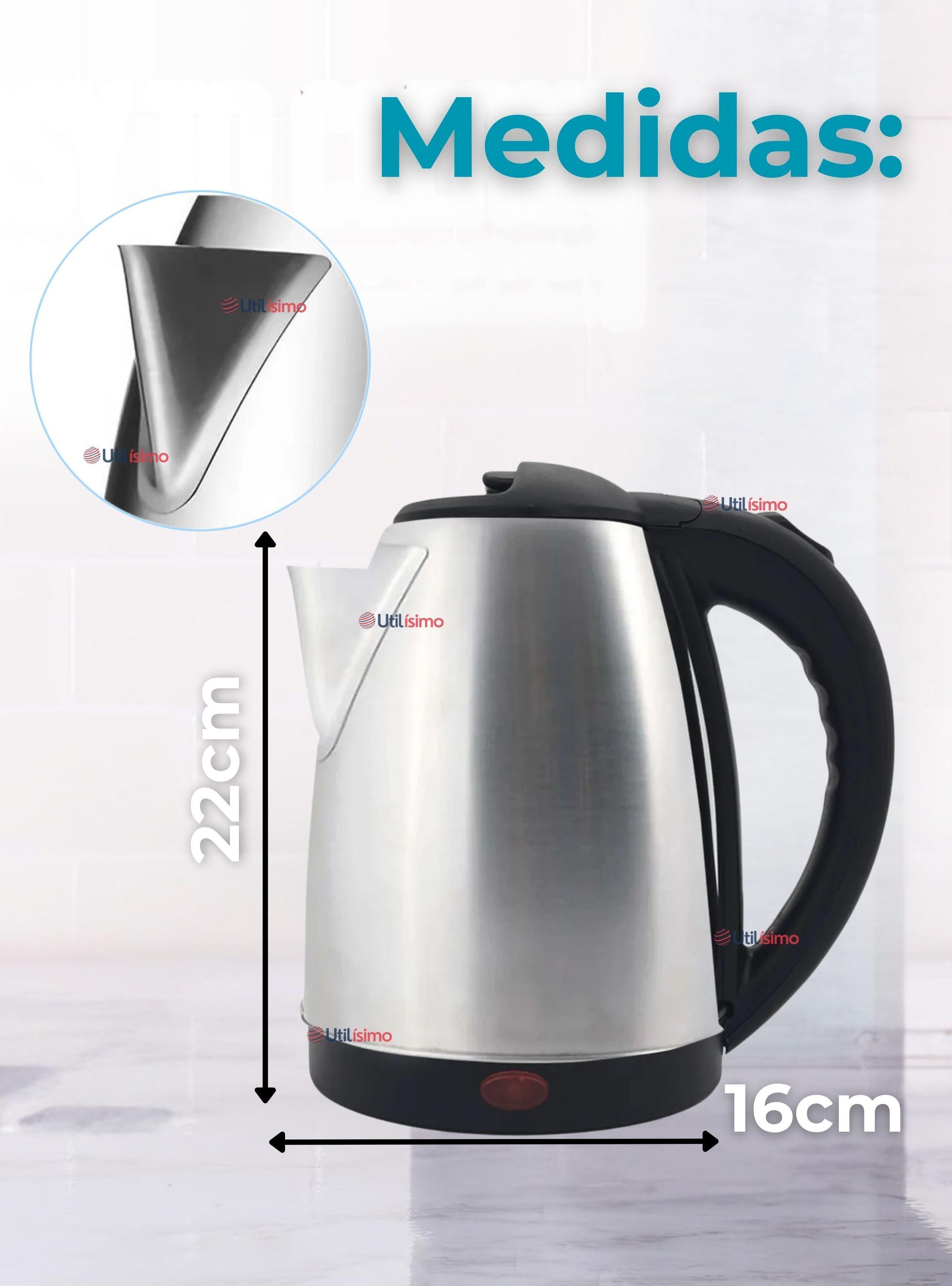Hervidor Eléctrico Térmico 2 Litros 2000W Acero Inoxidable Tetera-2